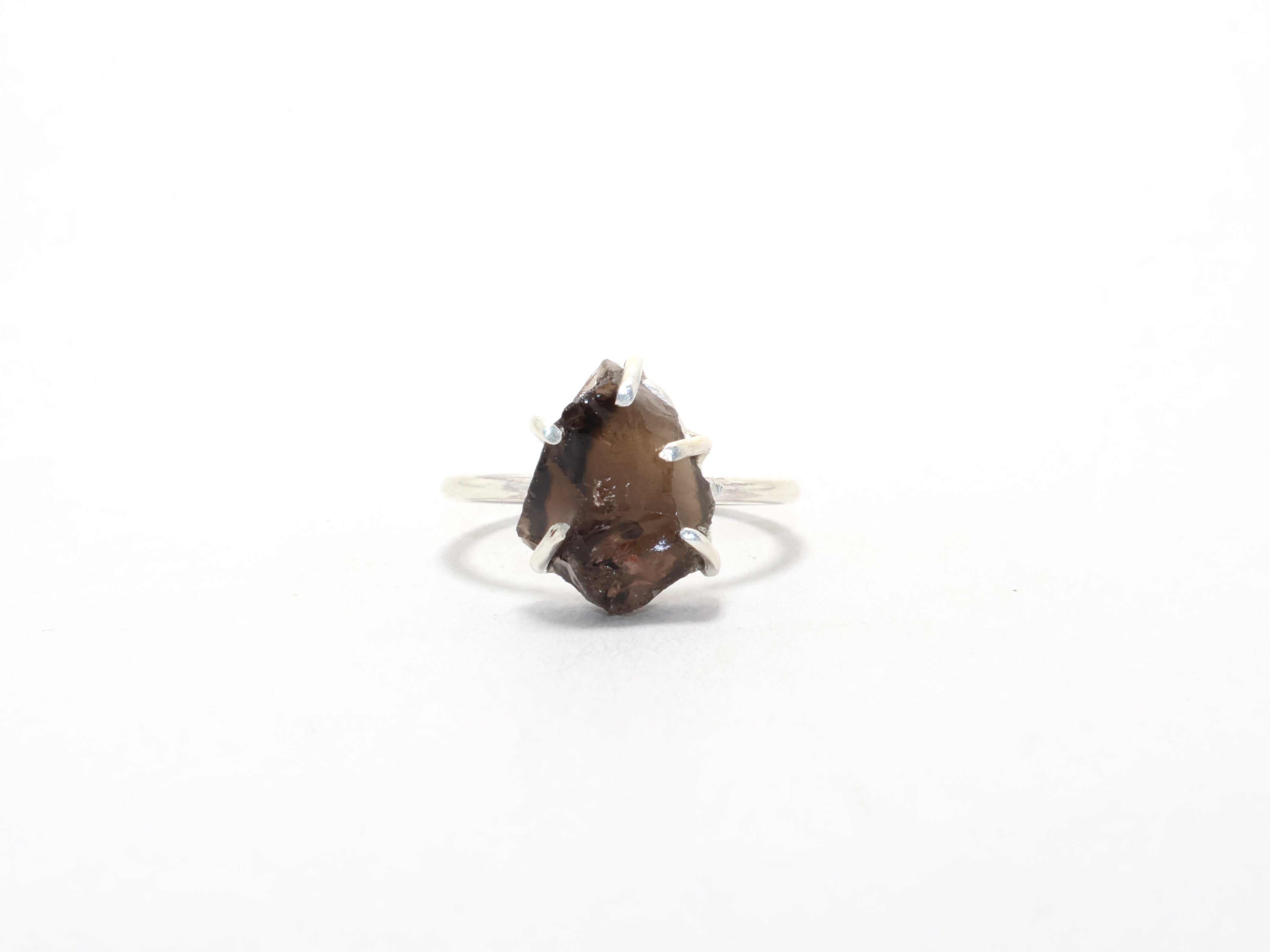 Silber Rauchquarz Ring Boho Kristallring Edelsteinring 925 Sterling Silber Geschenkartikel Verlobungsring
