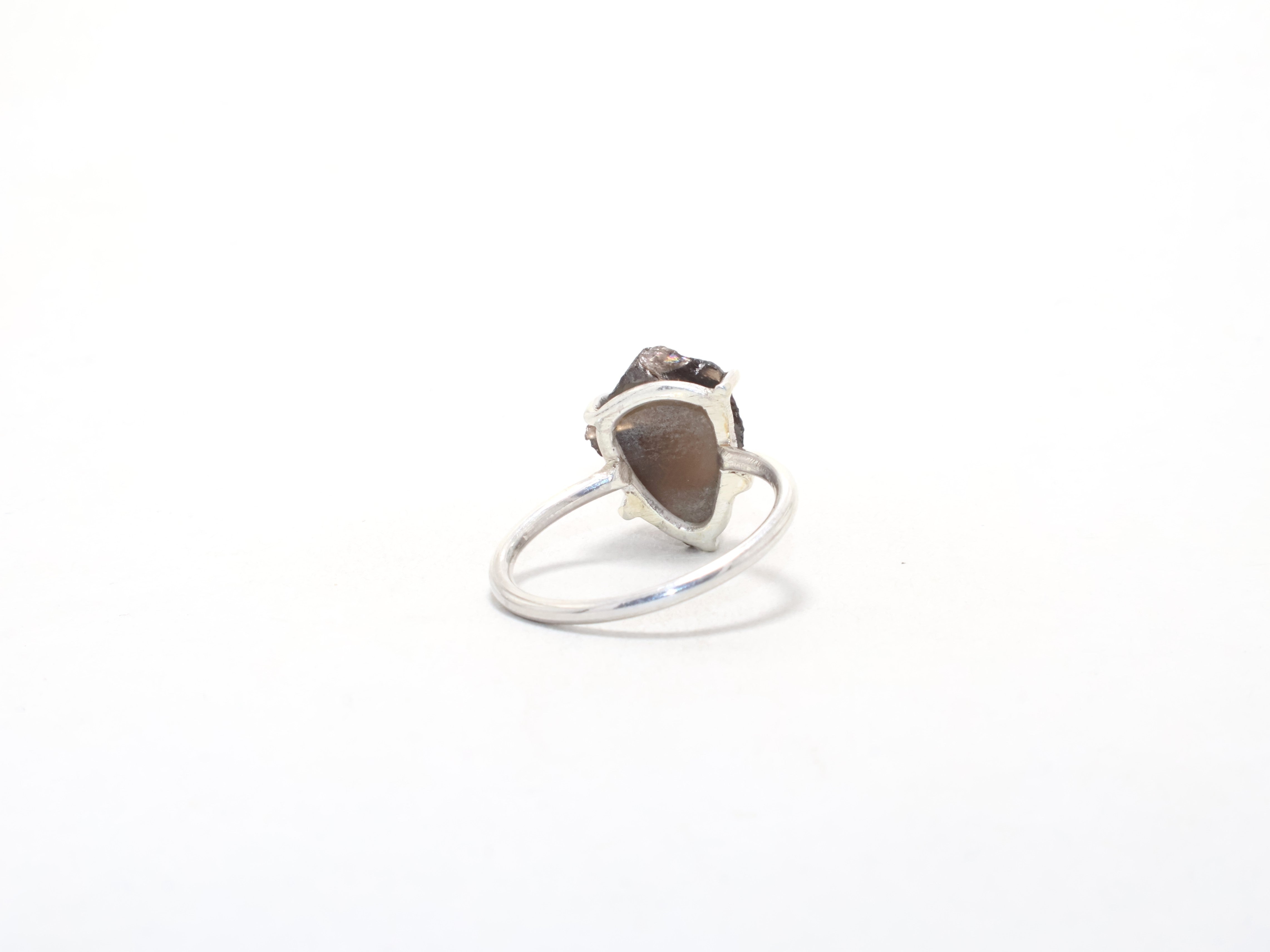 Silber Rauchquarz Ring Boho Kristallring Edelsteinring 925 Sterling Silber Geschenkartikel Verlobungsring
