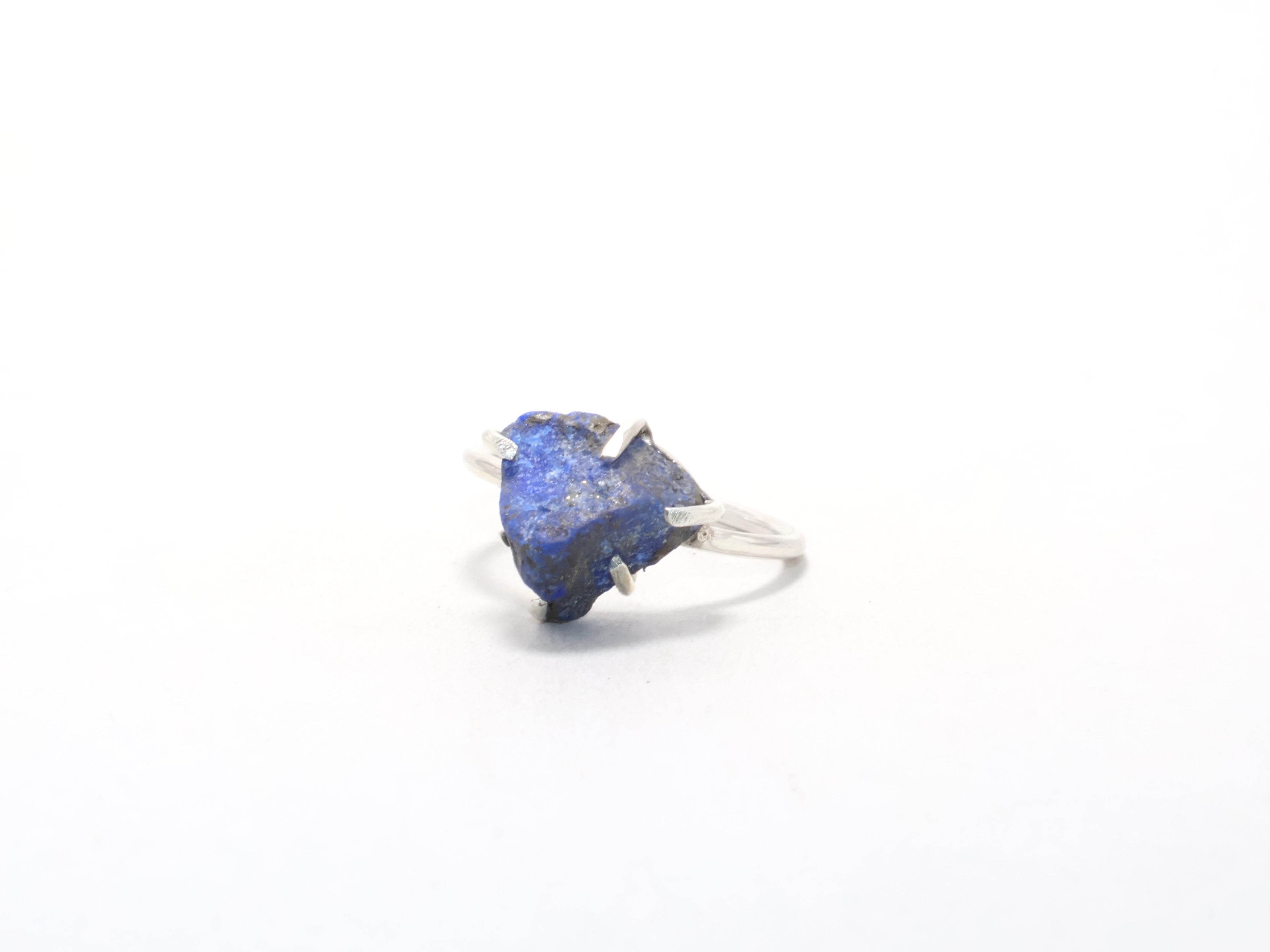 Handgemachter Lapislazuli Edelstein Ring September Geburtsstein Ring Verlobungsring Stapelring 925 Sterling Silber Designer Ring Minimalistischer Ring