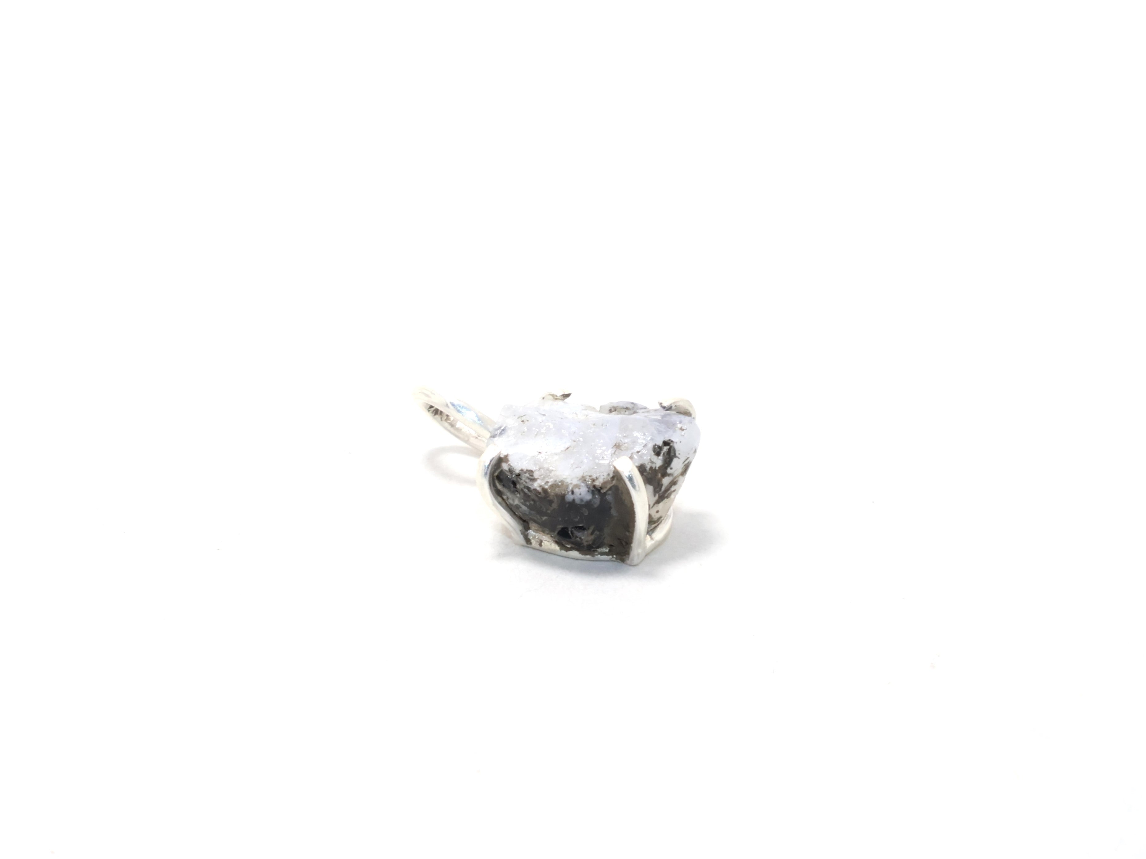 Rohmondstein-Halskette Mondstein-Anhänger-Halskette Geburtsstein Juni-Halskette Echter Edelsteinschmuck Geschenk für Sie 925er Sterlingsilber