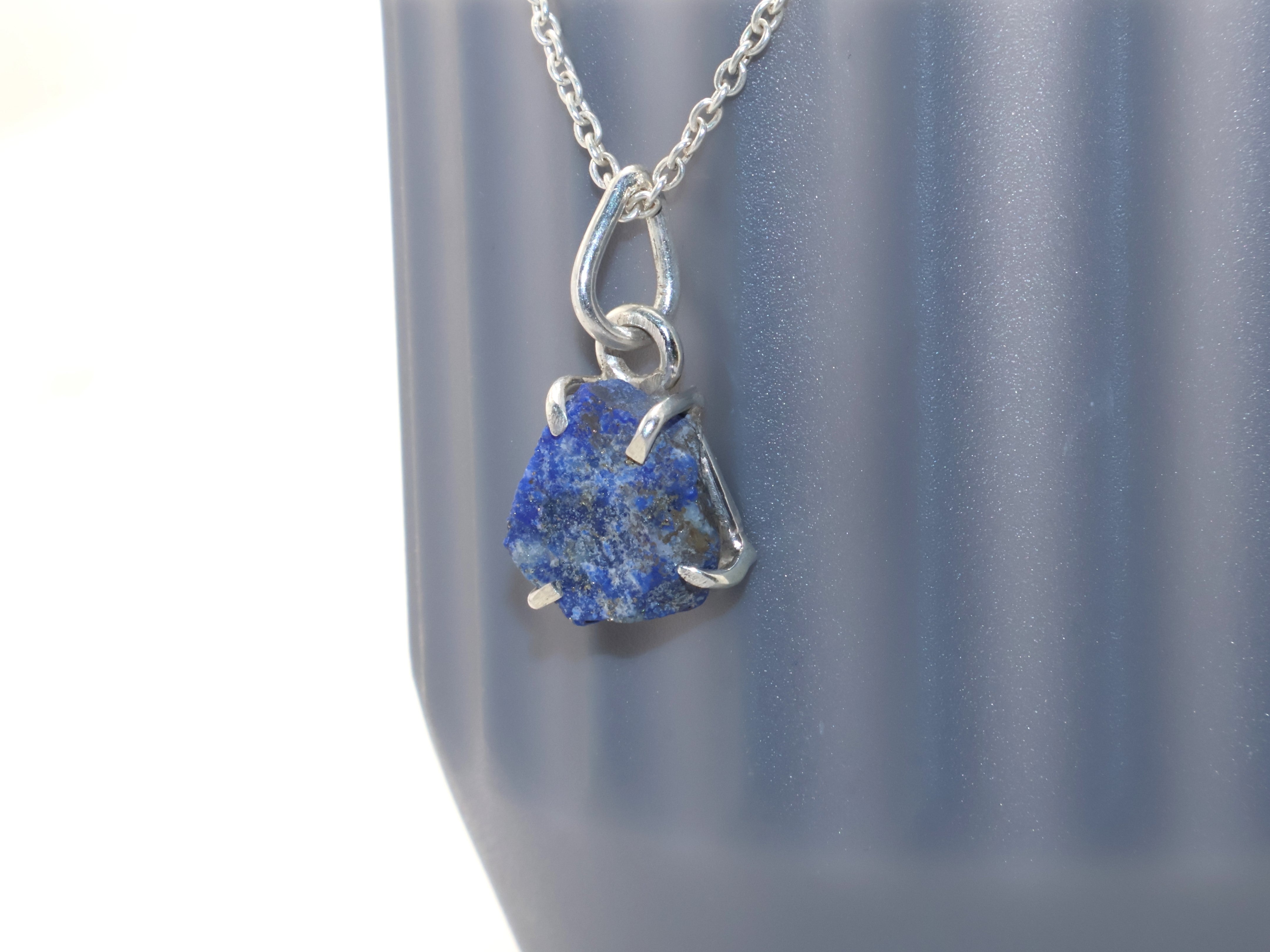Natürliche Lapislazuli Halskette Geburtstagsgeschenk Zierliche Halskette Handgemachter Schmuck Geschenk Für Sie Sterlingsilber September Geburtsstein Halskette