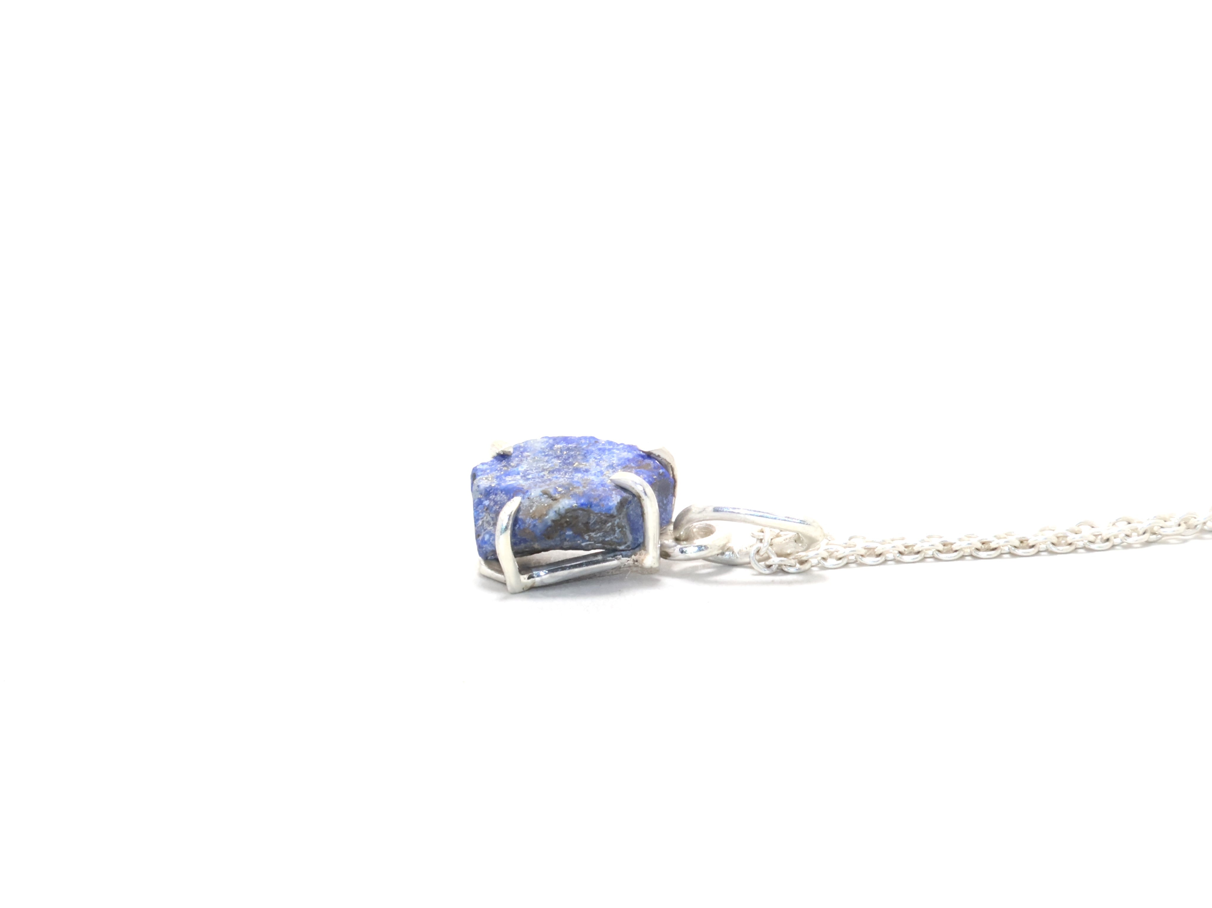 Natürliche Lapislazuli Halskette Geburtstagsgeschenk Zierliche Halskette Handgemachter Schmuck Geschenk Für Sie Sterlingsilber September Geburtsstein Halskette