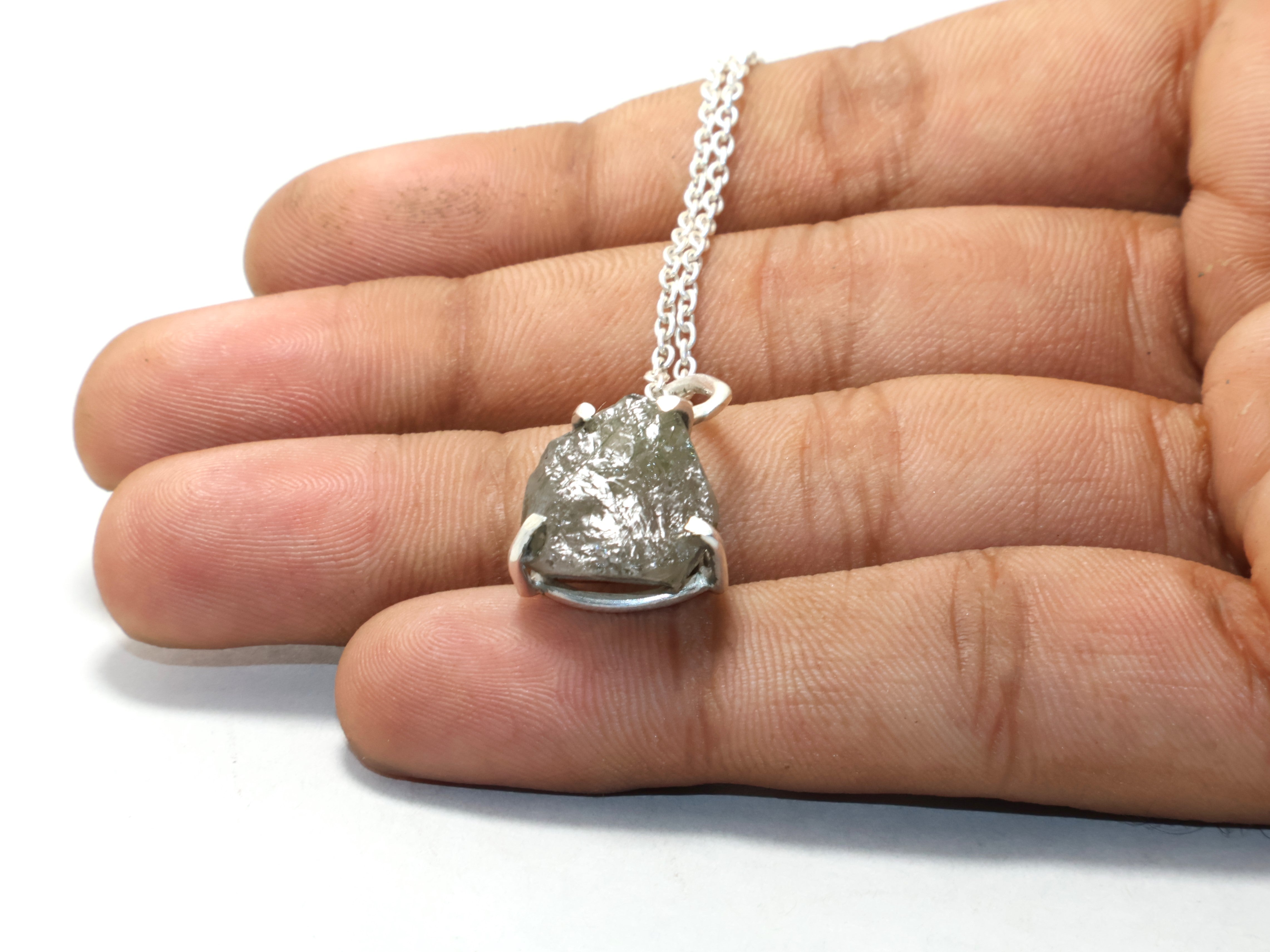 Black Rutile Silver Necklace Black Gemstone Jewelry Handmade Necklace Necklace Boho Gift Idea Birthday Gift Pendent Jewelry