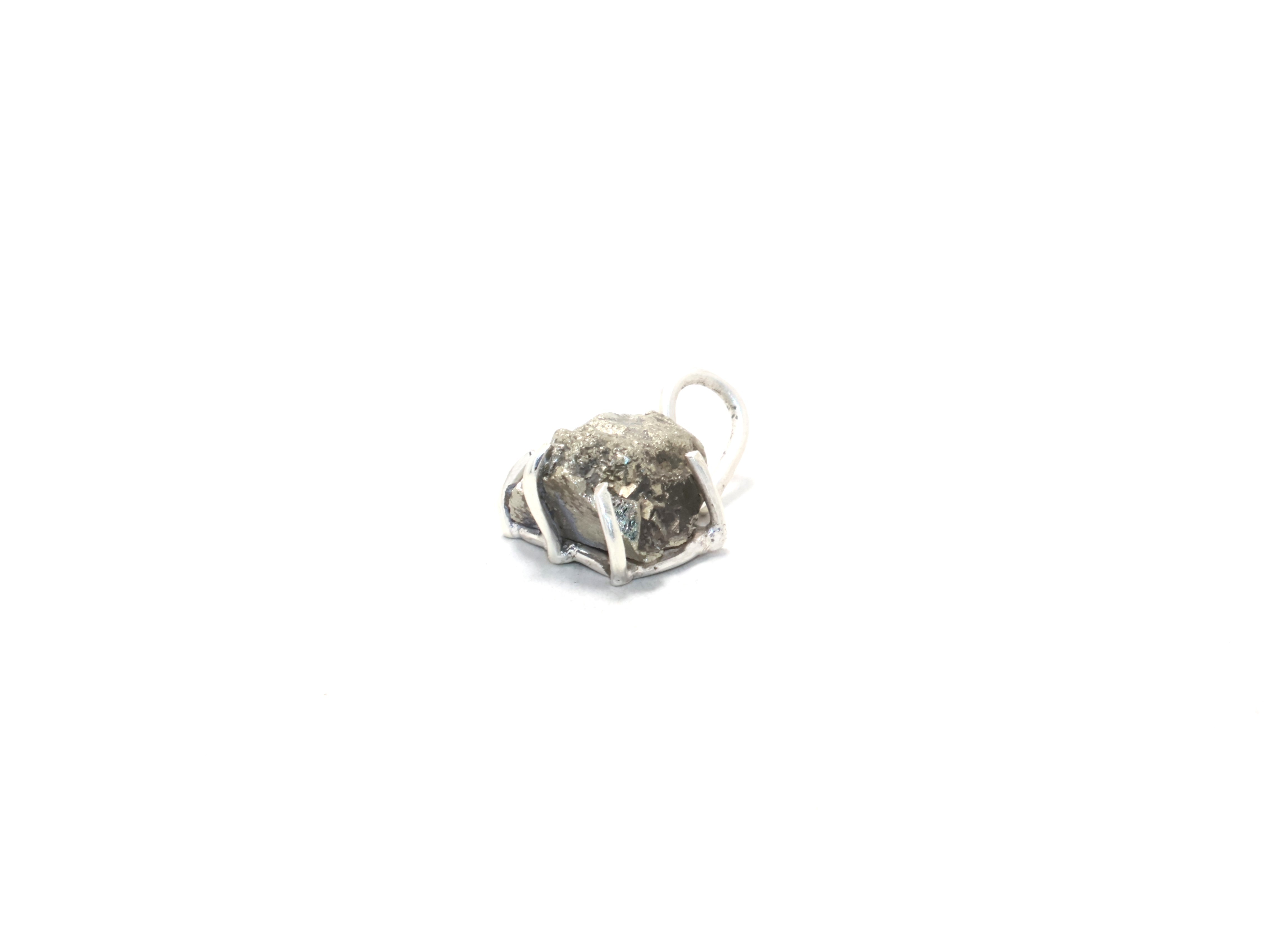 Halskette aus natürlichem Rohpyrit, Edelsteinkette, handgefertigter Schmuck, Geschenk für sie, Weihnachtsgeschenk, 925er Sterlingsilber, Geburtssteinkette