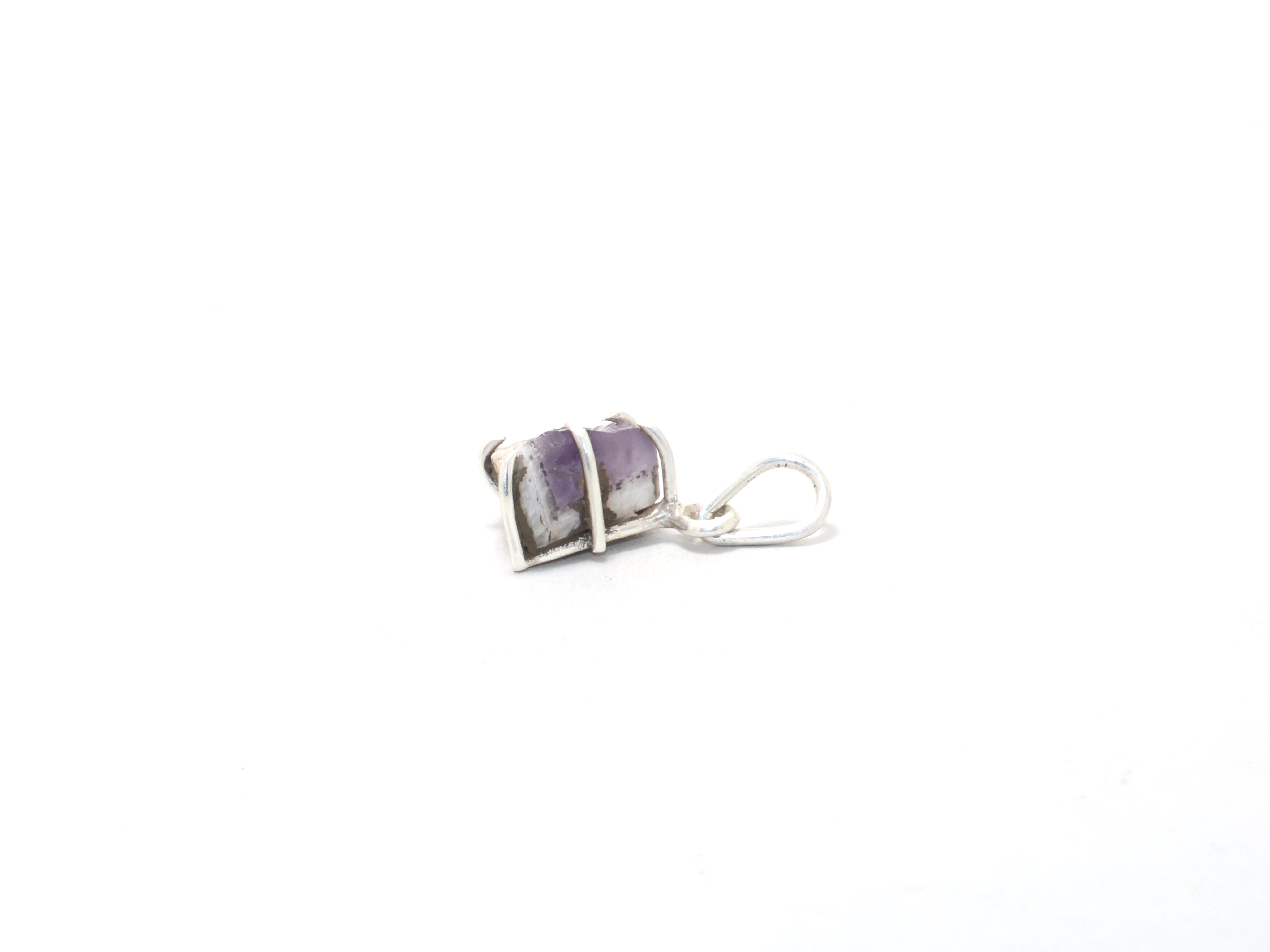 Halskette aus rohem Amethyst für Damen, Geburtsstein-Halskette, Geschenk für sie, violetter Edelsteinschmuck, 925er Sterling Silber Brautjungfern-Halskette