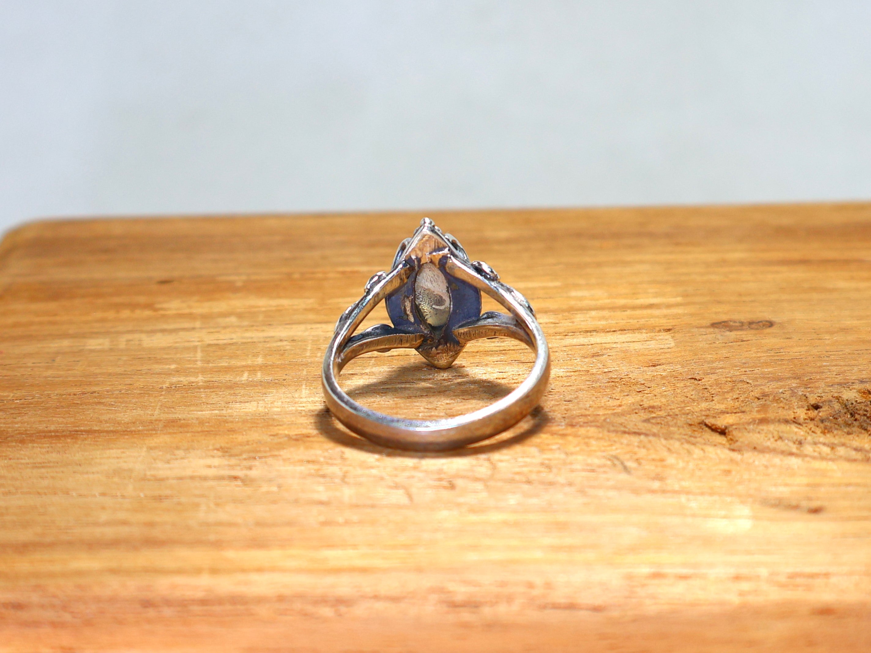 Marquise Regenbogenmondstein Ring Handgemachter Ring für Frauen Einzigartiger Ring Blauer Feuer Edelstein Ring Designer Ring 925 Sterling Silber