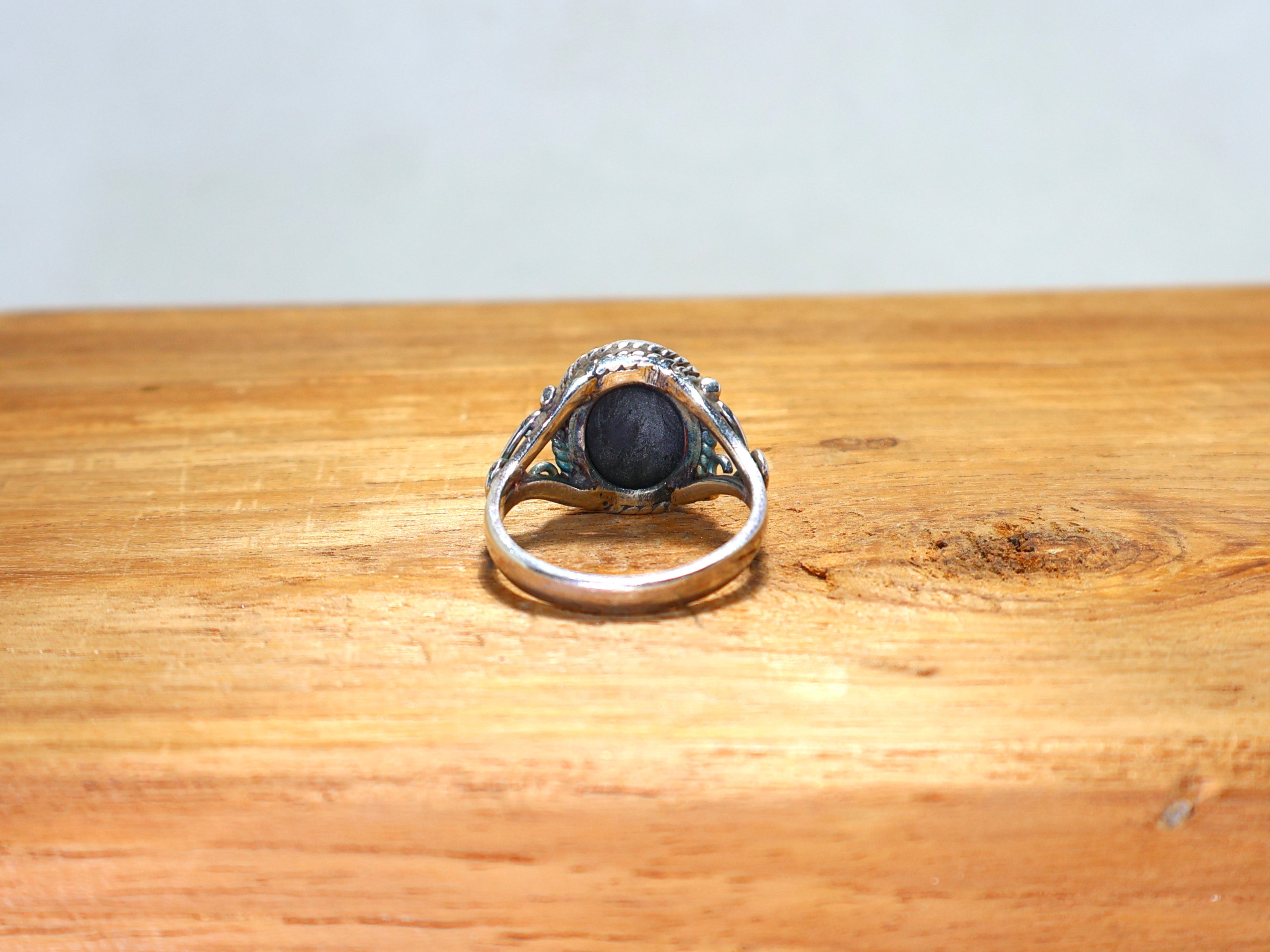Damenring aus 925er Sterlingsilber mit Abalone-Muschel, minimalistischer Ring, Ring mit ovalem Naturstein, Jubiläumsgeschenk für Frauen