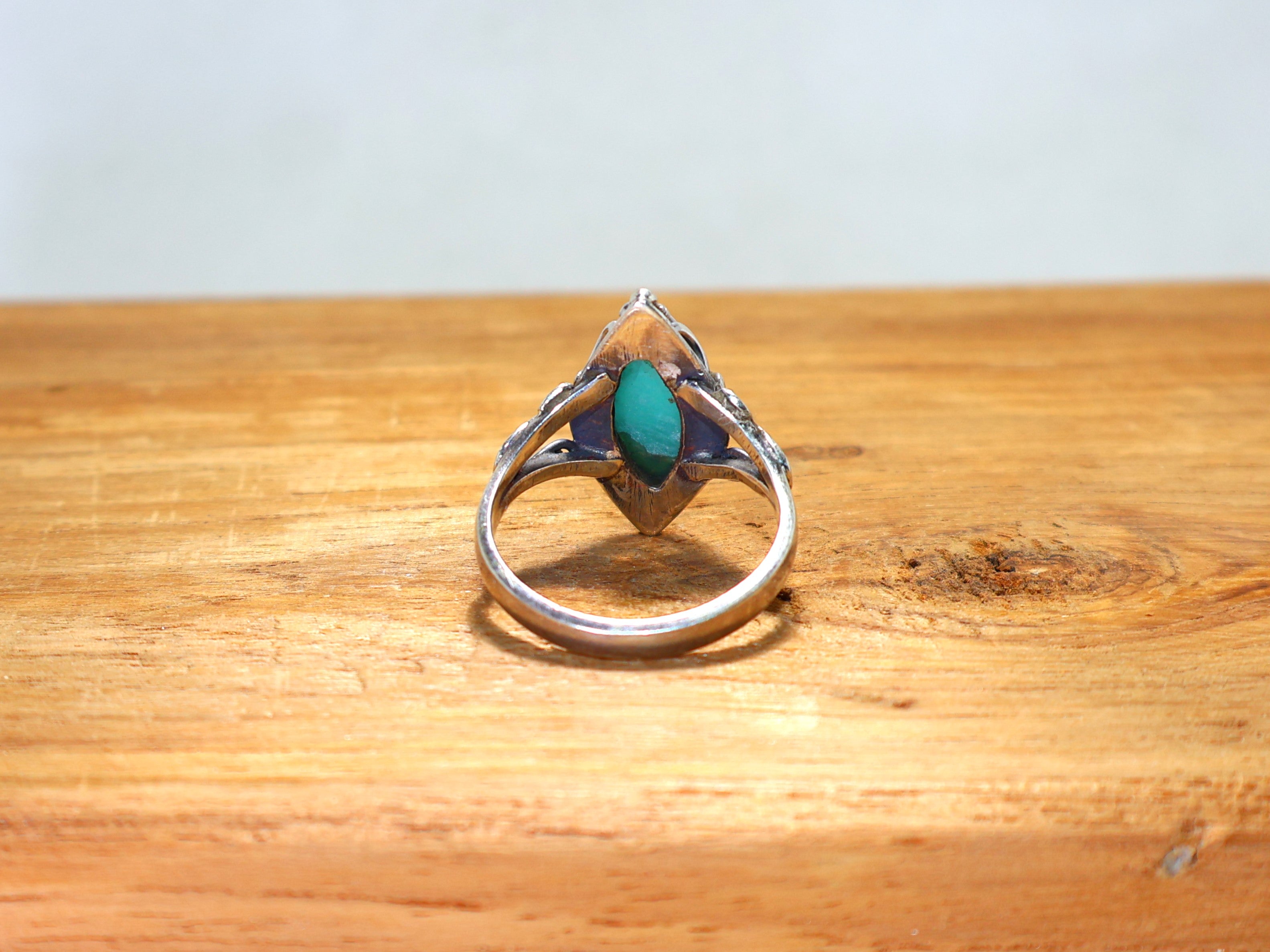 Marquise Amazonit Silberring 925 Sterling Massiv Silber Handgefertigter Edelsteinring Designer Geschenk Für Sie
