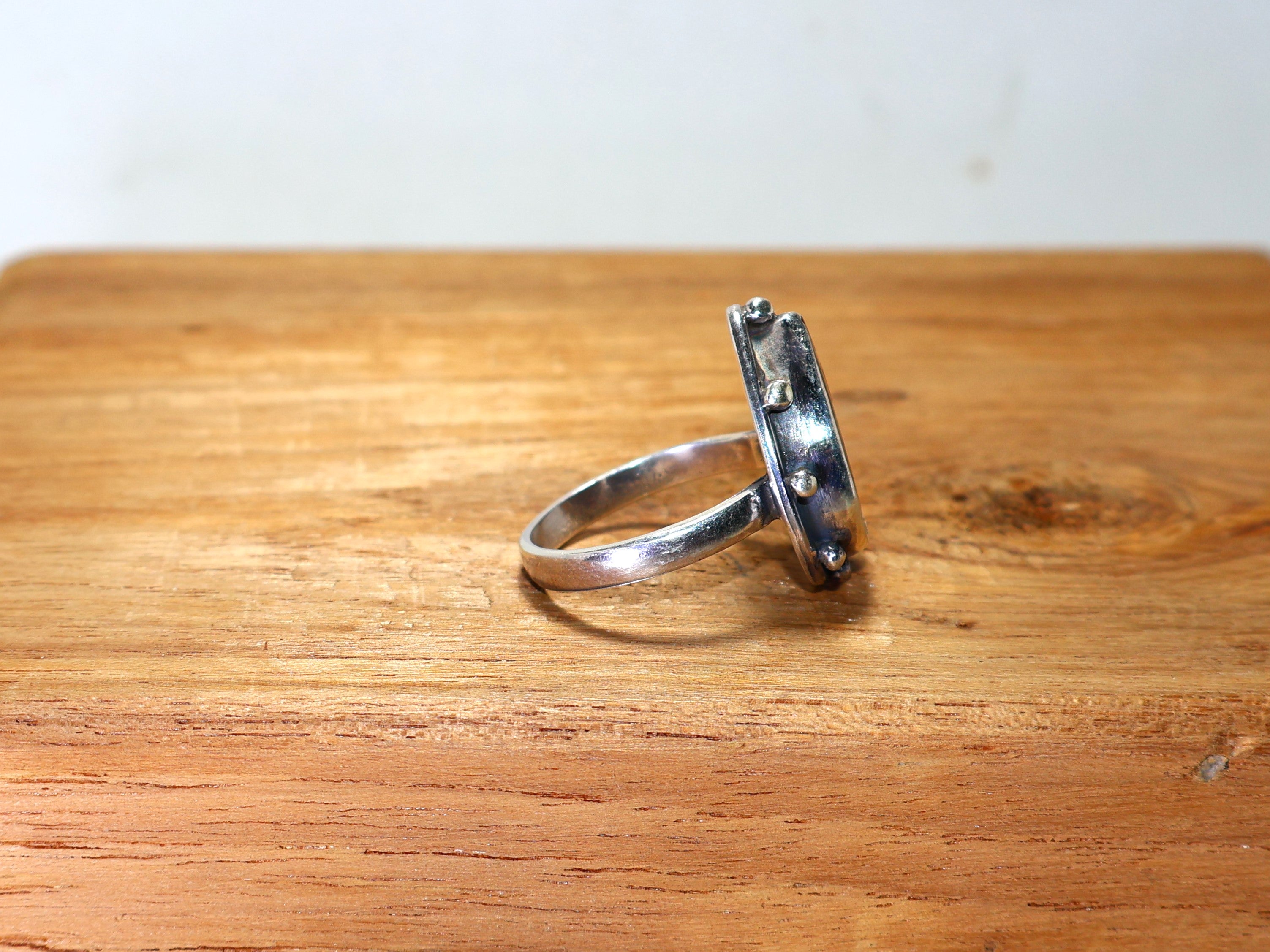 Abalone Muschel Ring 925 Sterling Silber Ring Handgefertigter Ring Tropfen Edelsteinring Versprechensring Einzigartiger Ring