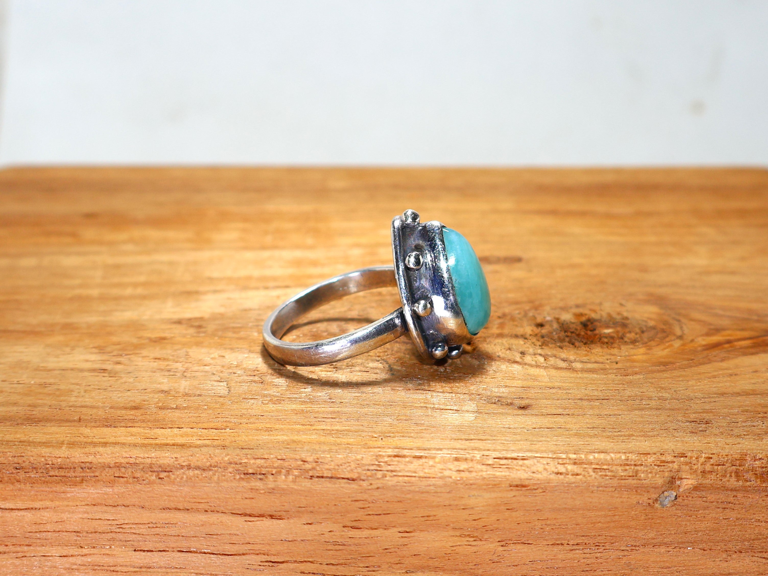 Natur Amazonit Ring 925 Sterling Silber Ring Für Frau Grüner Versprechensring Handgemachter Ring Muttertagsgeschenk Juni Geburtsstein Ring Geschenk Für Sie