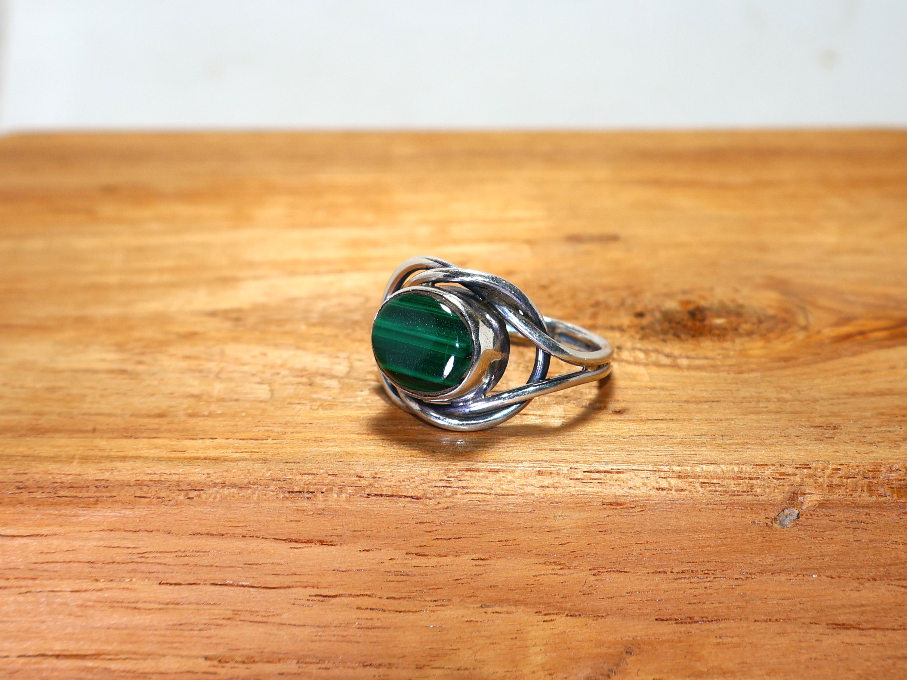 Malachit Ring Geburtstag Geschenk Ring Grüner ovaler Edelstein Ring Versprechensring 925 Sterling Silber Ring Geschenk für Sie & Mama