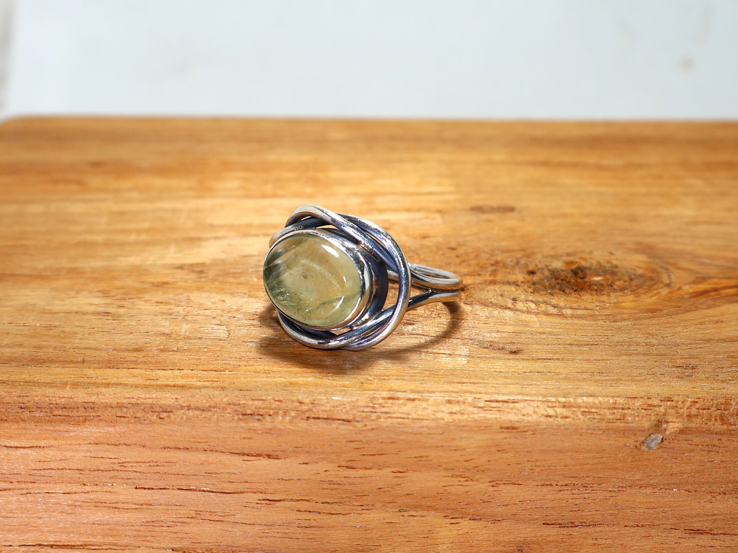 Natürlicher gelber Zitronenquarzring 925 Sterlingsilberring Februar Geburtssteinring Handgefertigter Ring Ovaler Edelsteinring Geschenk zum Geburtstag