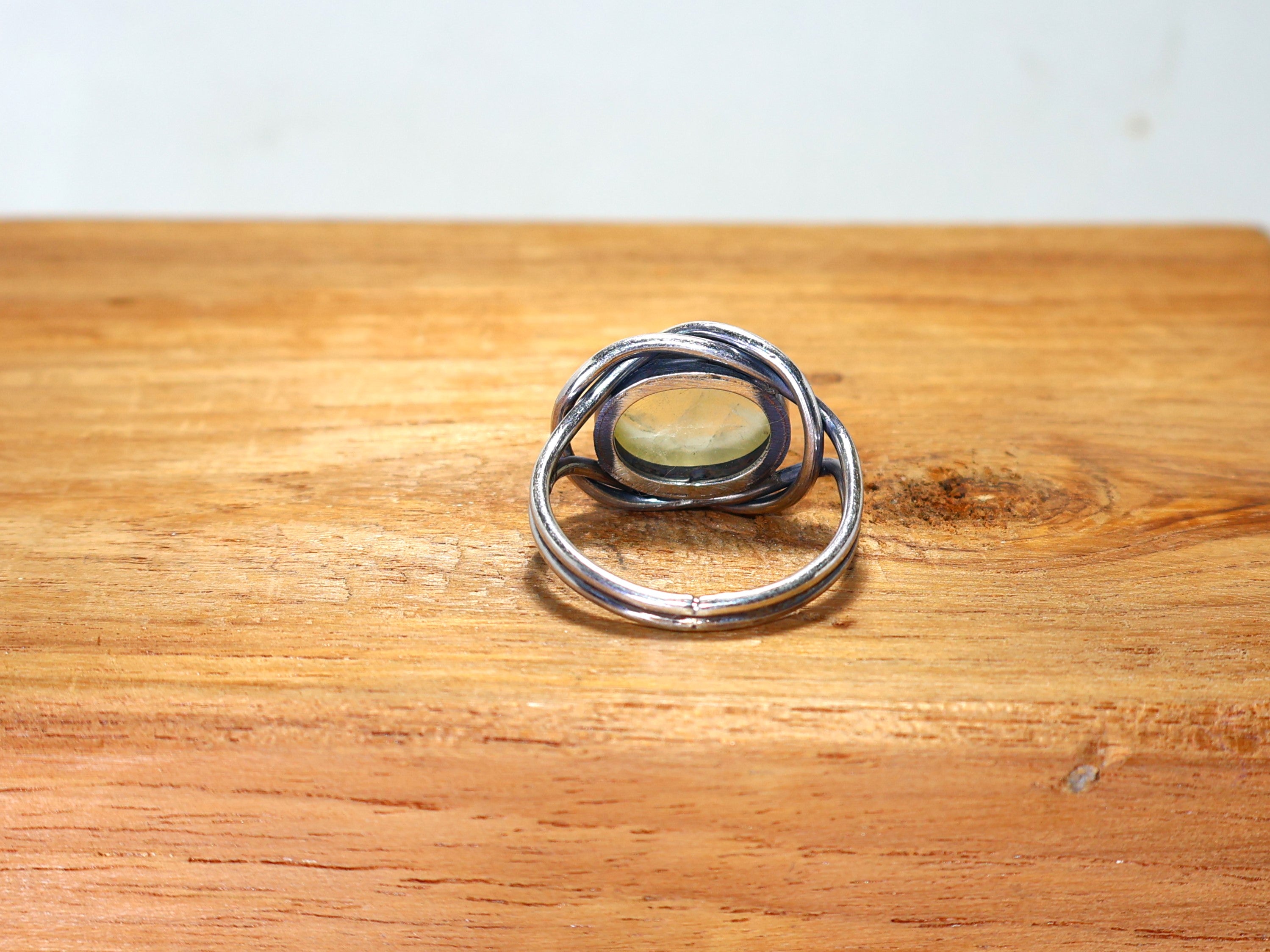 Natürlicher gelber Zitronenquarzring 925 Sterlingsilberring Februar Geburtssteinring Handgefertigter Ring Ovaler Edelsteinring Geschenk zum Geburtstag