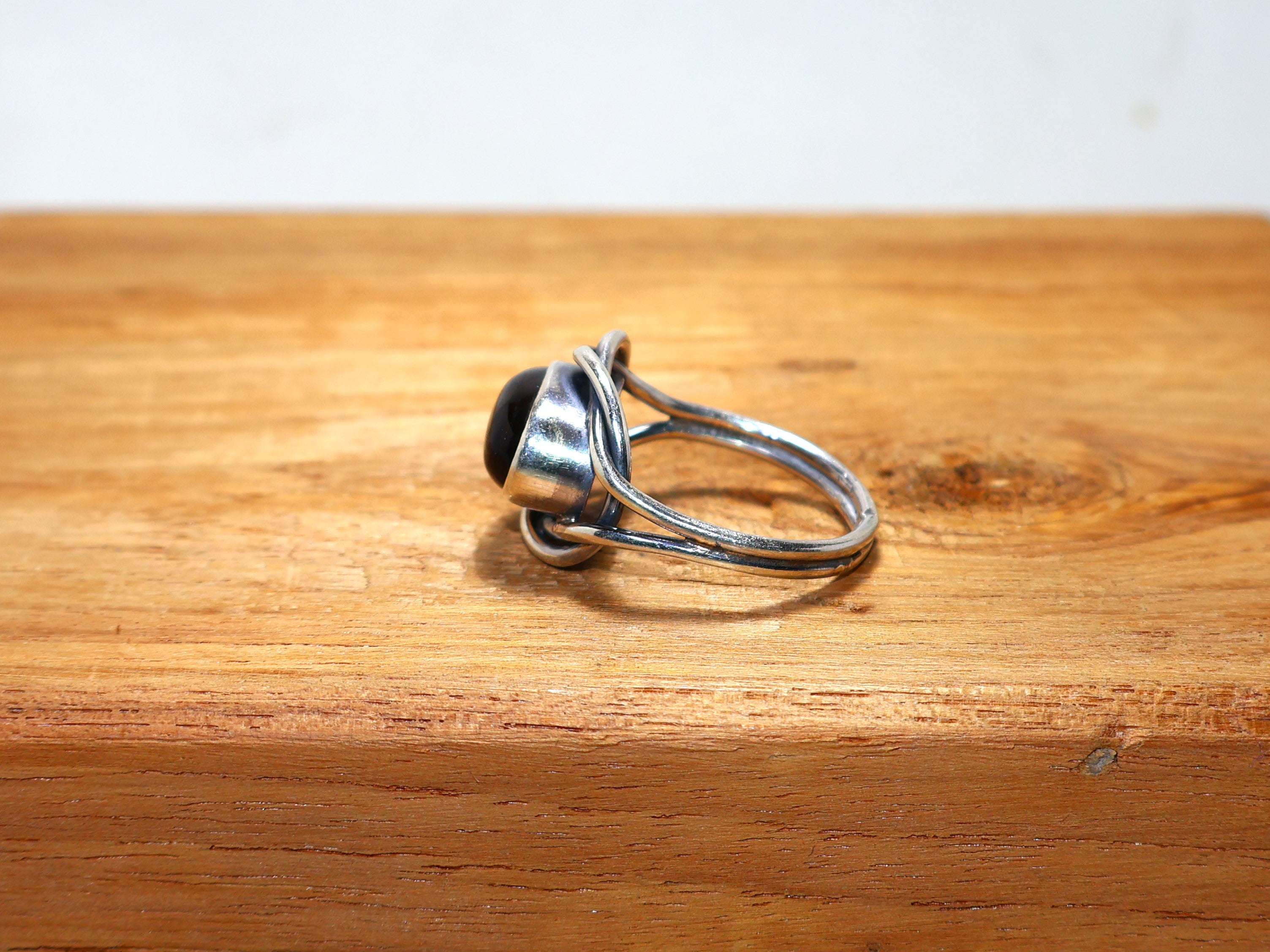 Natürlicher Rauchquarz Oval Edelsteinring 925 Sterling Silber Ring Handgefertigter Ring Statement Ring Brauner Edelsteinring Versprechensring Einzigartiger Ring