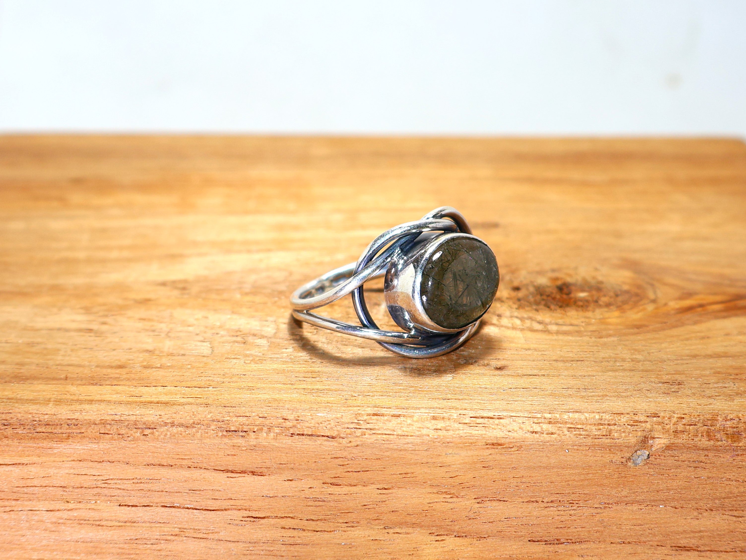 Schwarzer Rutilquarz Ring 925 Sterling Silber Ring Ovaler Edelstein Ring Handgefertigter Ring Statement Ring Geschenk Für Sie Alltagsring