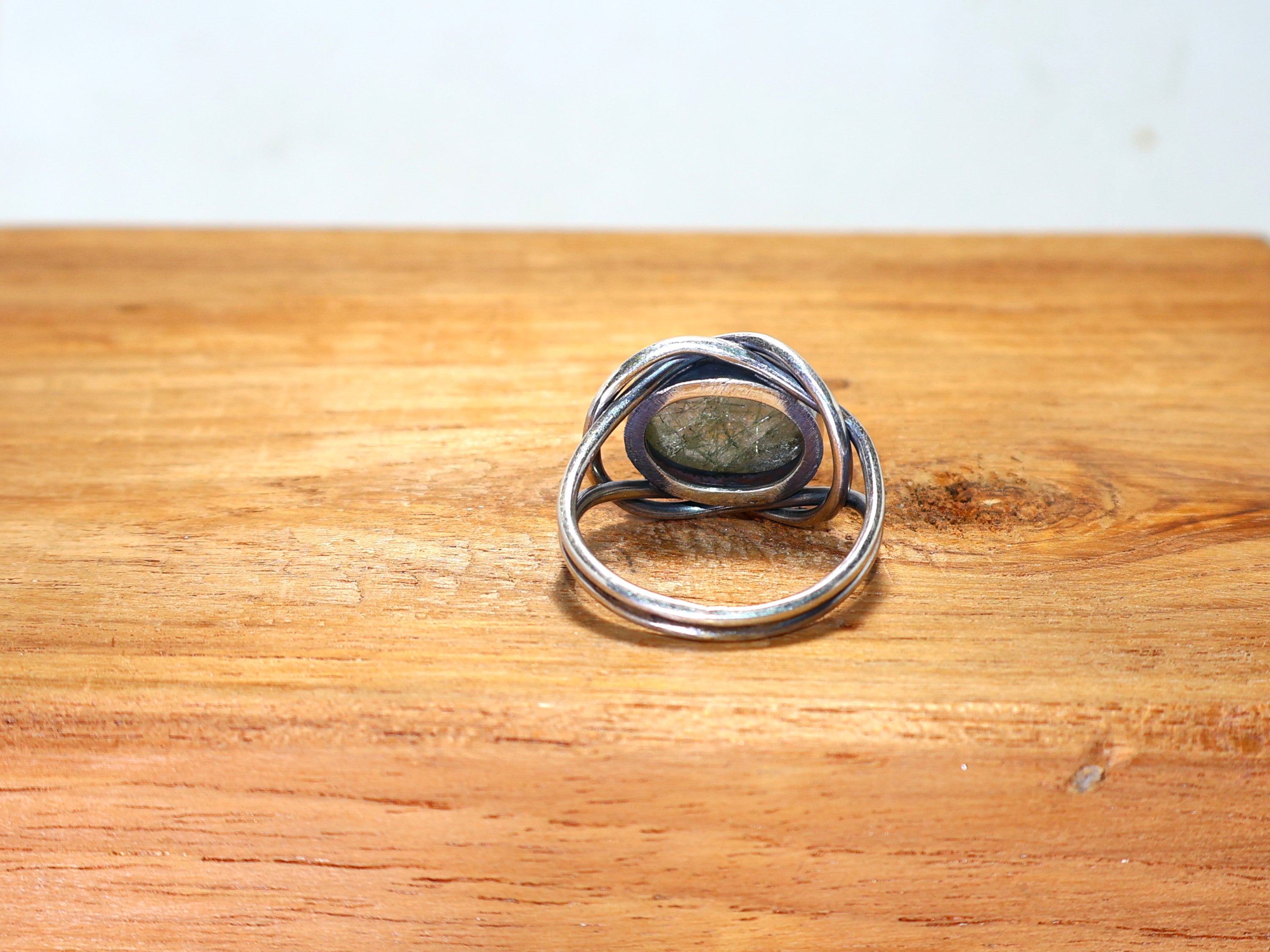Schwarzer Rutilquarz Ring 925 Sterling Silber Ring Ovaler Edelstein Ring Handgefertigter Ring Statement Ring Geschenk Für Sie Alltagsring