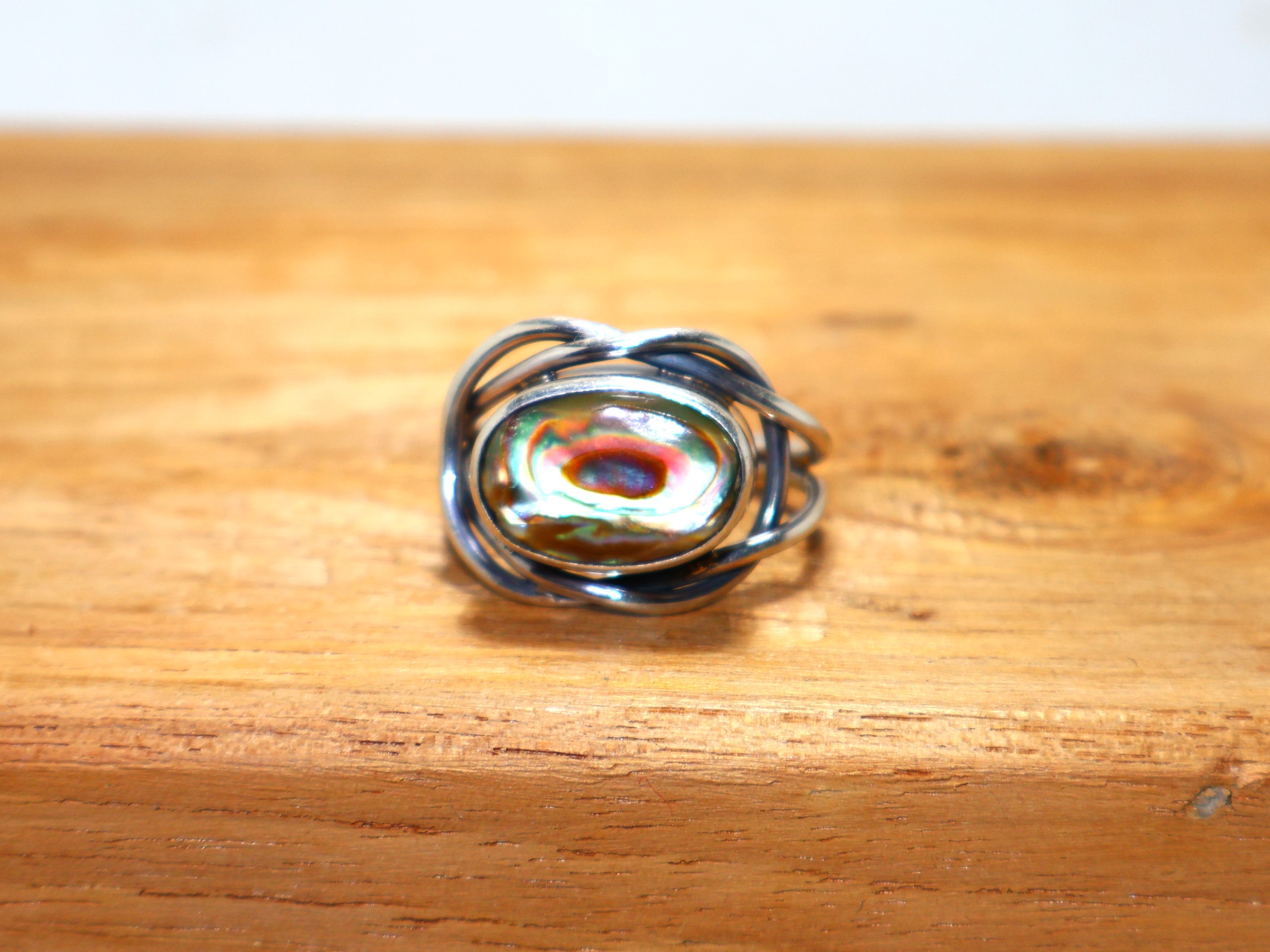 Abalone Schelp Ring 925 Massief Sterling Zilveren Ring Prachtige Ring Handgemaakte Zilveren Ring Verlovingsring Ovale Steen Ring Delicate Boheemse Ring Unieke Ring