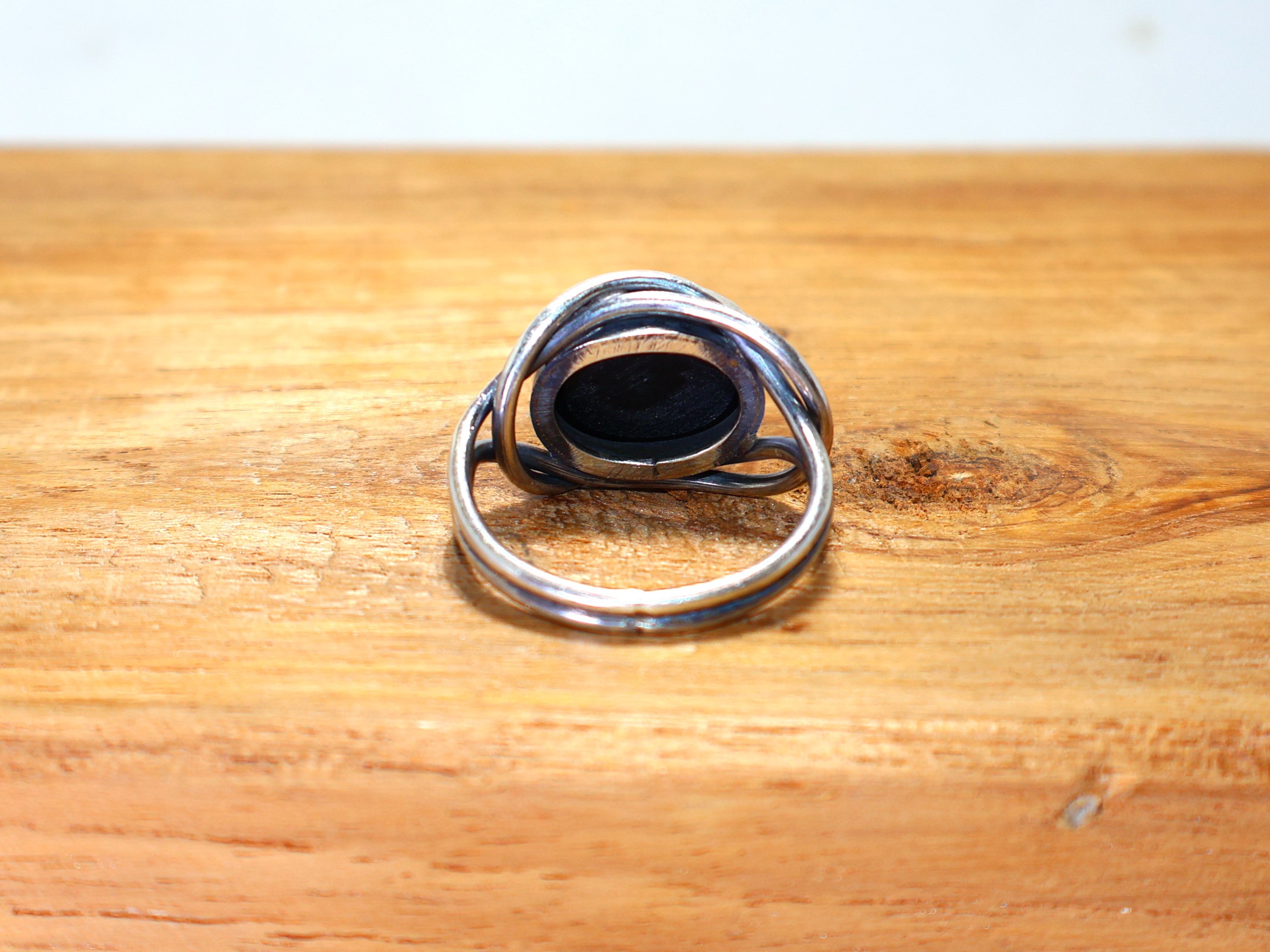 Schwarzer Onyx Ring Handgefertigter Silberring Dezember Geburtsstein 925 Sterling Silber Ring Ovaler Edelsteinring Zarter Ring Versprechensring