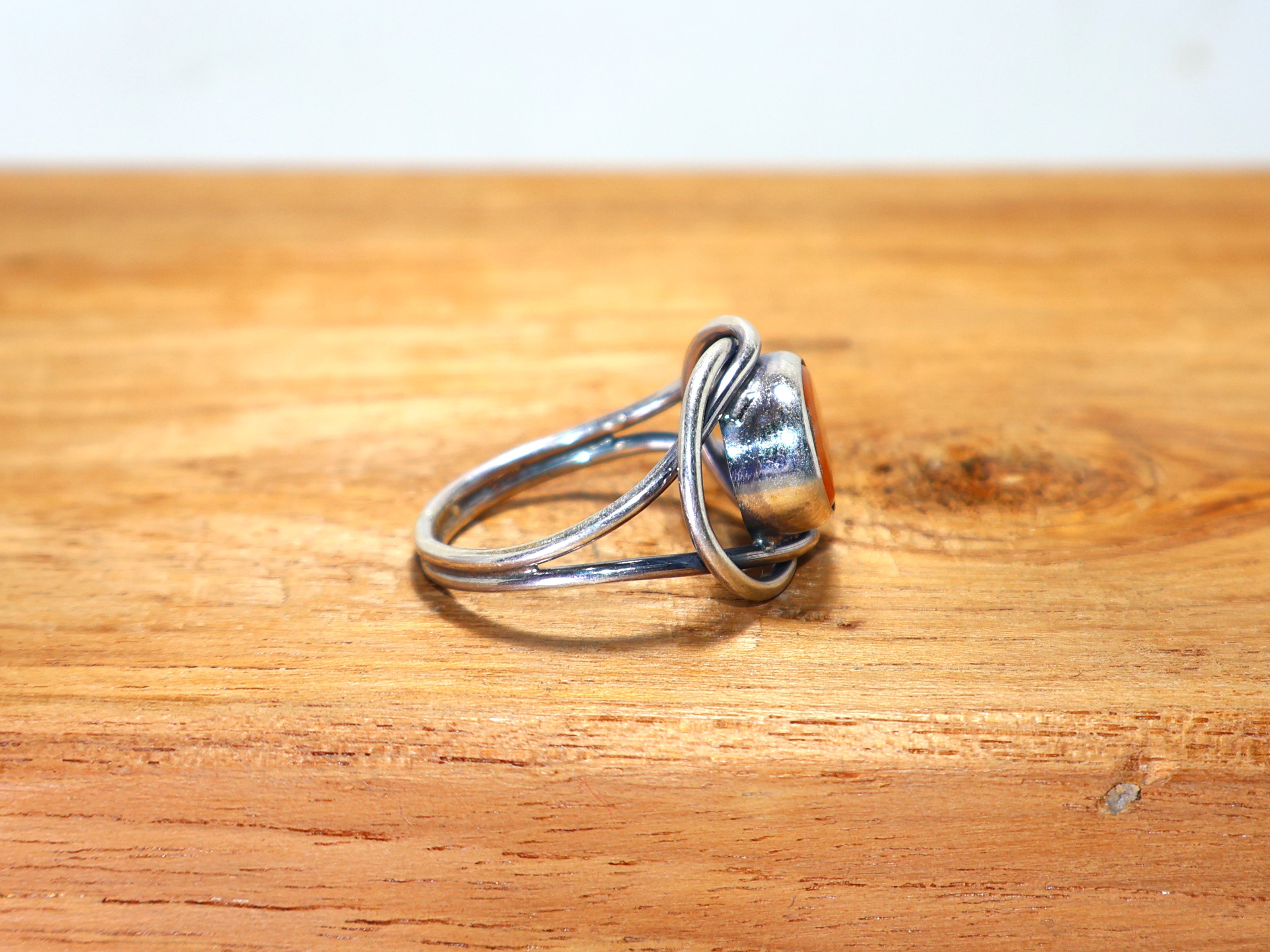 Natürlicher Karneol Ring Ovaler Statement Ring 925 Sterling Silber Versprechensring Handgemachter Silberring
