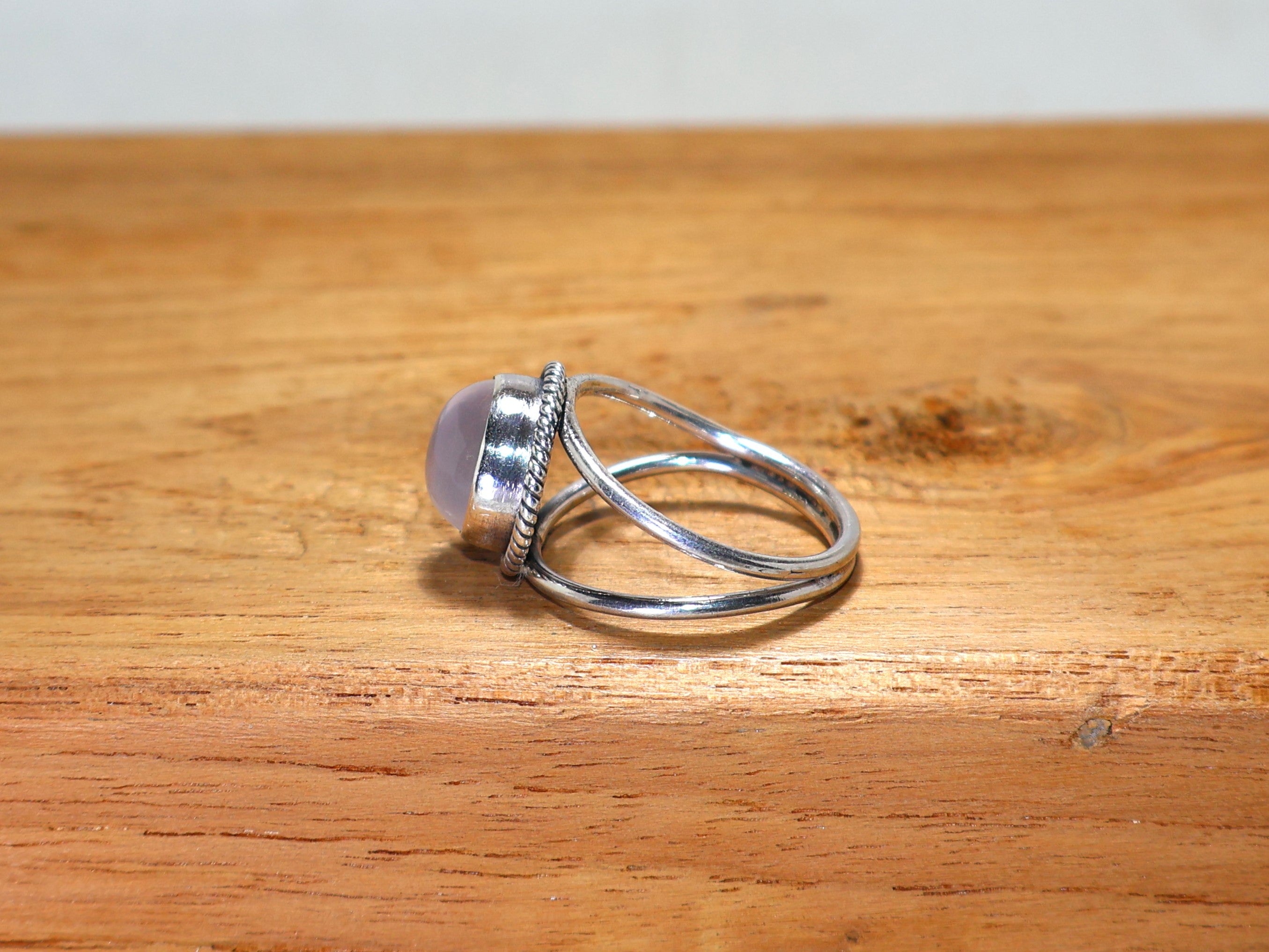 Rosenquarz Silberring 925 Sterling Silber Handgefertigter Designerring Rosa Edelsteinring Einzigartiger Ring Echter Rosenquarzring