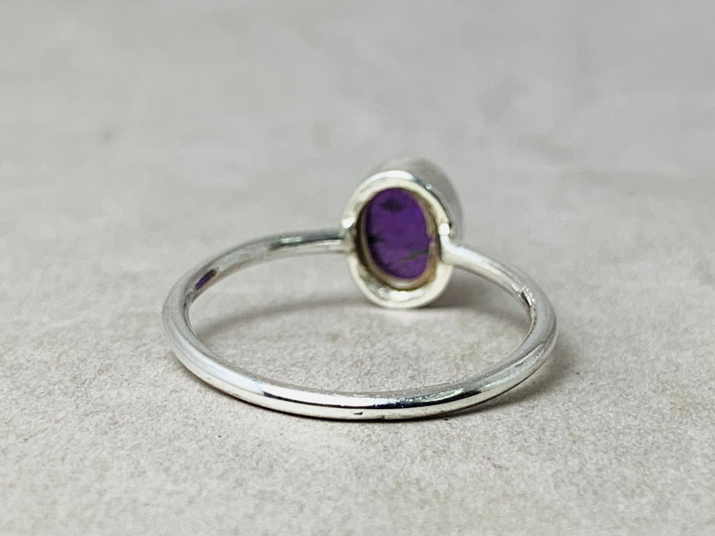 Amethystring 925 Sterling Silber Ring Zarter Minimalistischer Ring Stapelring Edelsteinring Handgemachter Ring