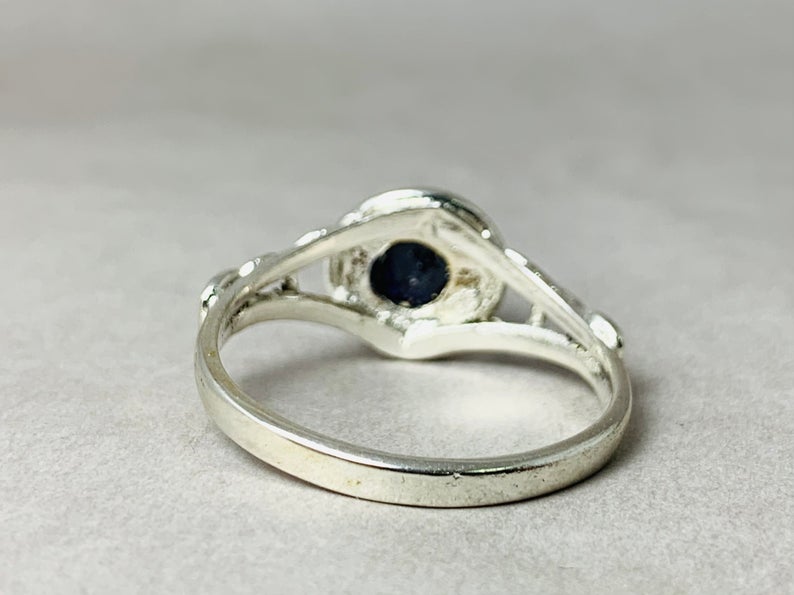 Natürlicher Schwarzer Onyx Ring 925 Sterling Silber Dezember Geburtsstein Versprechensring Minimalistischer Boho Ring