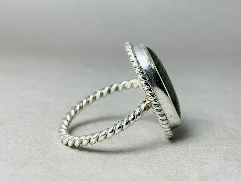 Echter Labradorit Ring 925 Silber Ring Edelstein Ring Geburtstagsgeschenk für Sie Handgefertigter Ring