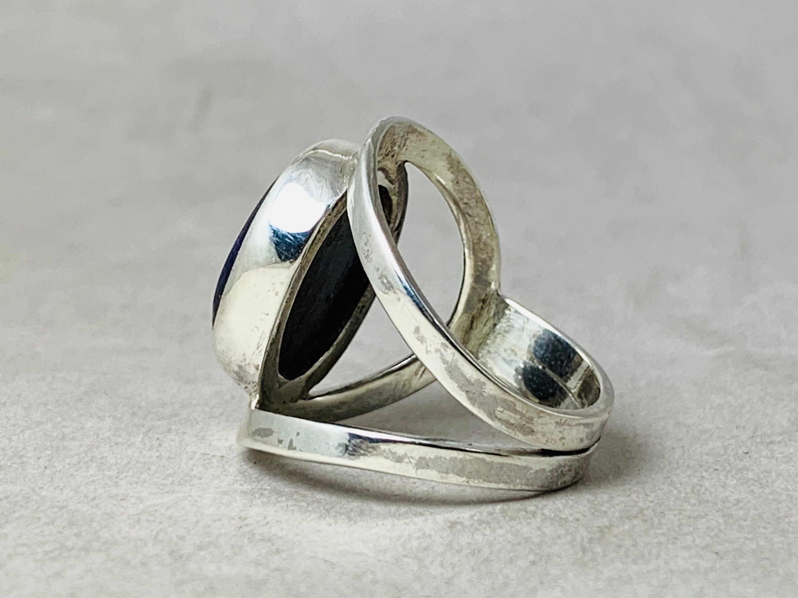 Lapislazuli Ring 925 Sterling Silber Ring für Frauen Boho Statement Ring Edelstein Ring Handgemachter Silber Lapislazuli Ring Geschenk für Sie