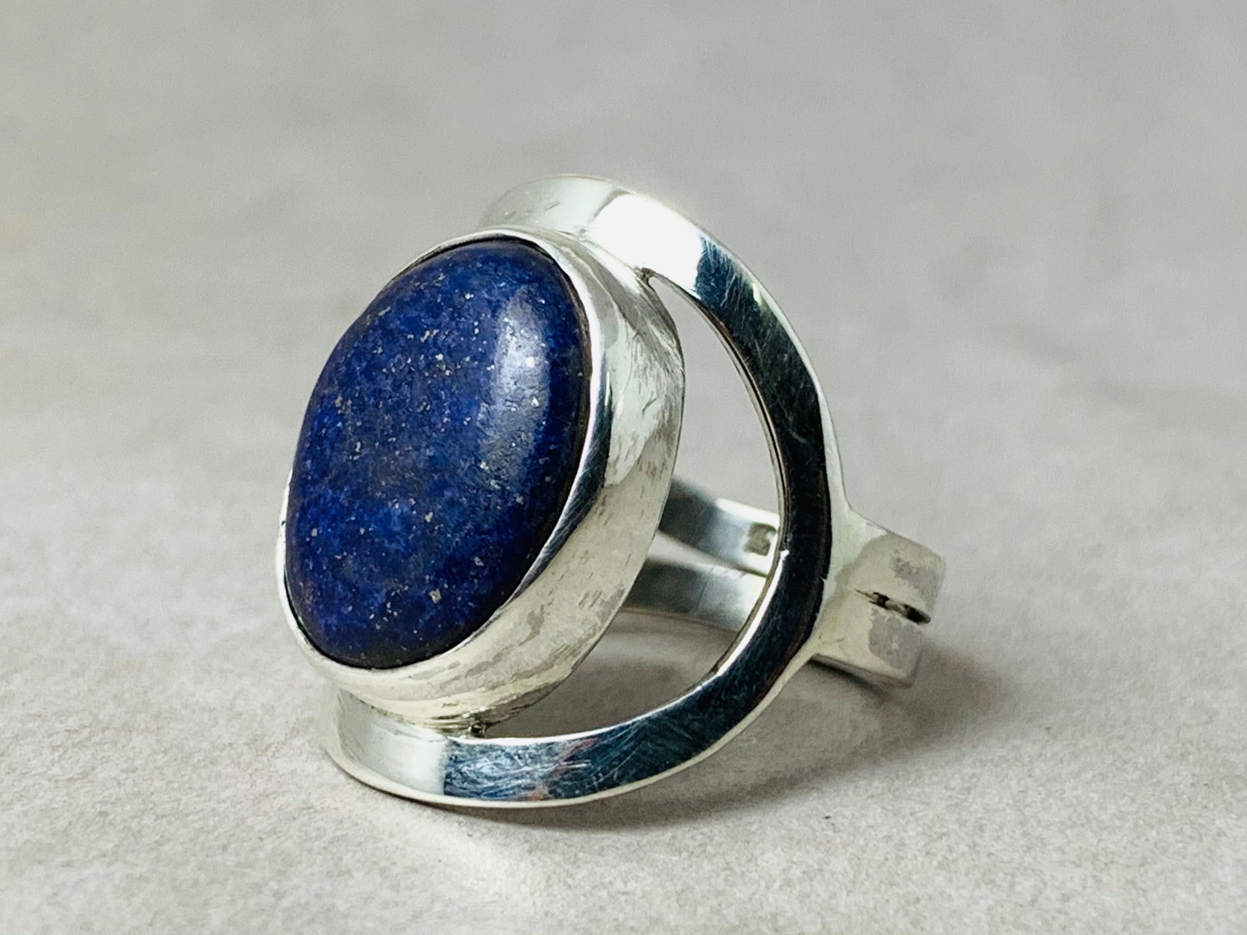 Lapislazuli Ring 925 Sterling Silber Ring für Frauen Boho Statement Ring Edelstein Ring Handgemachter Silber Lapislazuli Ring Geschenk für Sie