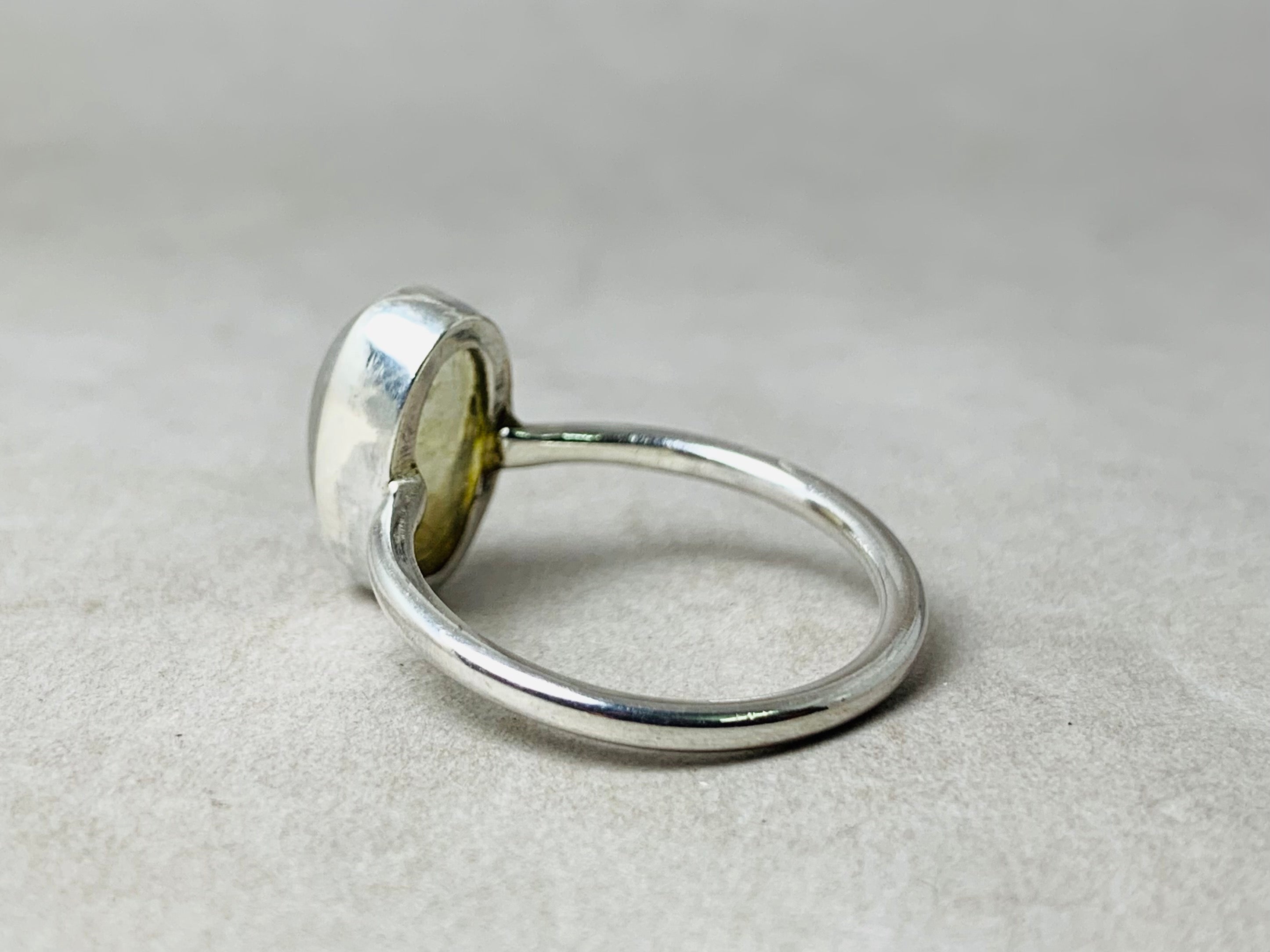 Opal Mondstein Ring 925er Silber Ring Damen Handgemachter Versprechensring Stapelring Boho Ring