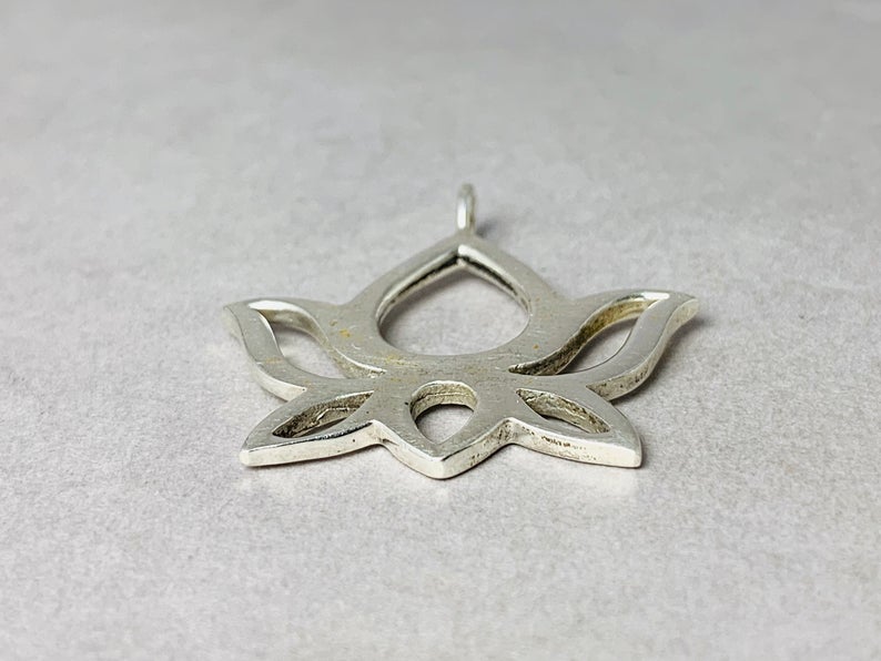 Lotus Flower Pendant 925 Silver Pendant Silver Lotus Pendant Pendant For Women Gift For Her Unique Jewelry Silver jewelry Gift