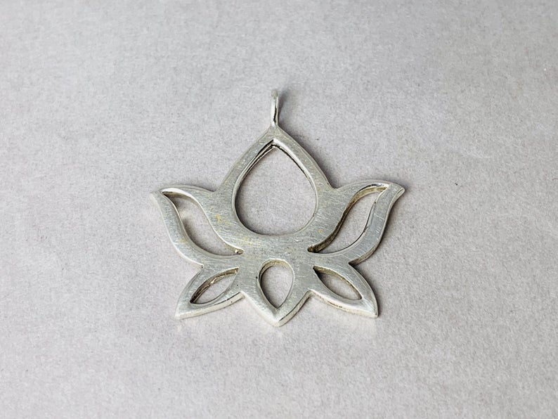 Lotus Flower Pendant 925 Silver Pendant Silver Lotus Pendant Pendant For Women Gift For Her Unique Jewelry Silver jewelry Gift