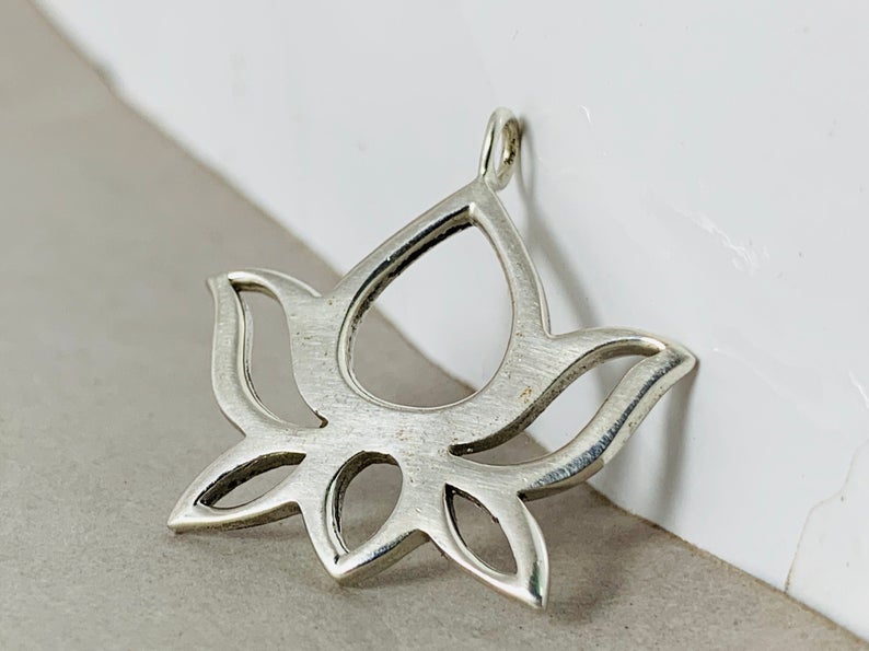 Lotus Flower Pendant 925 Silver Pendant Silver Lotus Pendant Pendant For Women Gift For Her Unique Jewelry Silver jewelry Gift