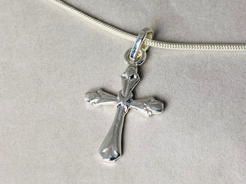 Cross Pendant Sterling Silver Pendant Christian Jewelry 925 Silver Pendant Handcrafted Pendant Woman Pendant Gift for her Unique