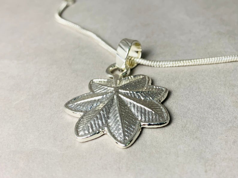 Blatt-Anhänger 925 Silber Anhänger Sterling Silber Silberblatt Anhänger Blatt-Charms Natur-Anhänger Statement-Anhänger Boho Anhänger Geschenkidee