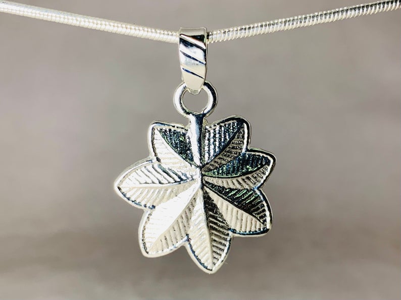 Blatt-Anhänger 925 Silber Anhänger Sterling Silber Silberblatt Anhänger Blatt-Charms Natur-Anhänger Statement-Anhänger Boho Anhänger Geschenkidee
