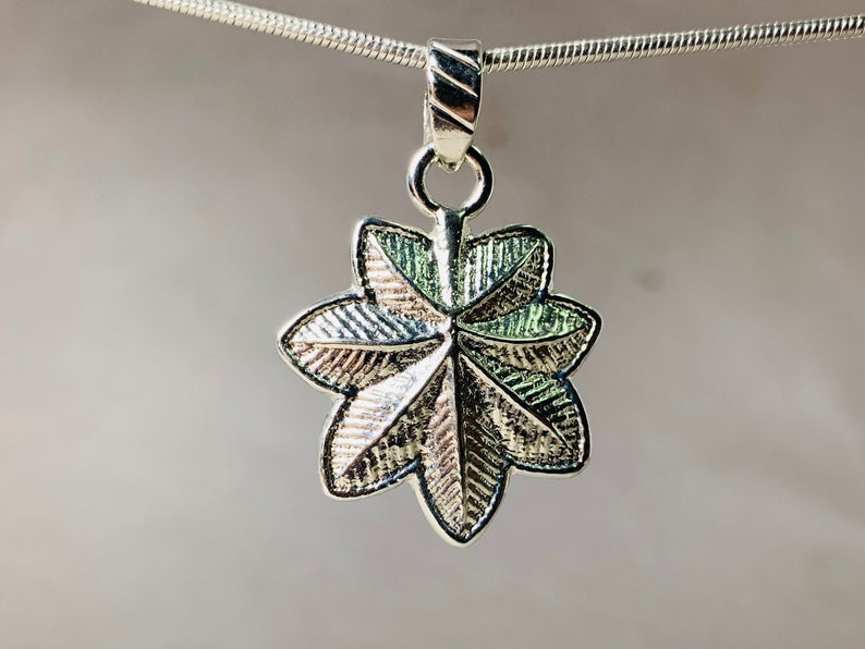 Blatt-Anhänger 925 Silber Anhänger Sterling Silber Silberblatt Anhänger Blatt-Charms Natur-Anhänger Statement-Anhänger Boho Anhänger Geschenkidee