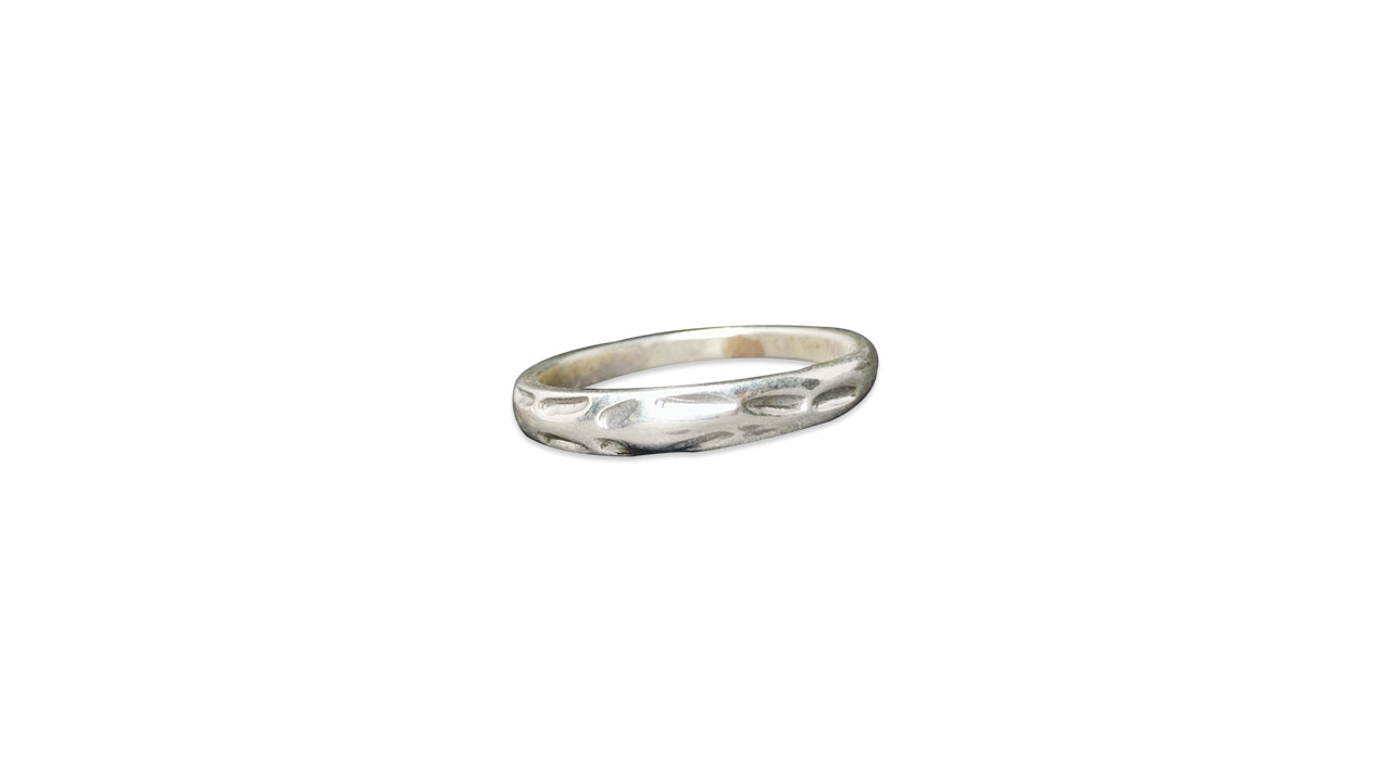 Strukturierter gehämmerter Ring 925 Sterling Silber Ring Stapelring Alltagsring Zarter Ring