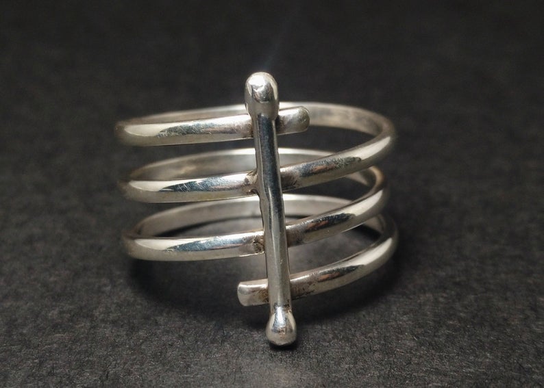 Silberner Wickelring Spiralring 925 Sterling Silber Ring Wickelring Statement Ring Silberner Fingerring Damenring