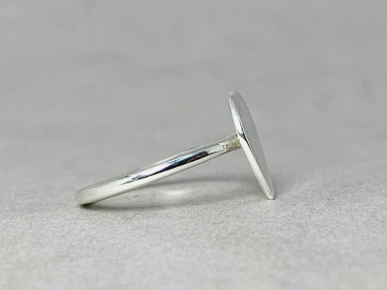 Zierlicher Tropfenring 925 Sterling Silber Minimalistischer Birnenform Ring Alltagsring Boho Ring Stapelring