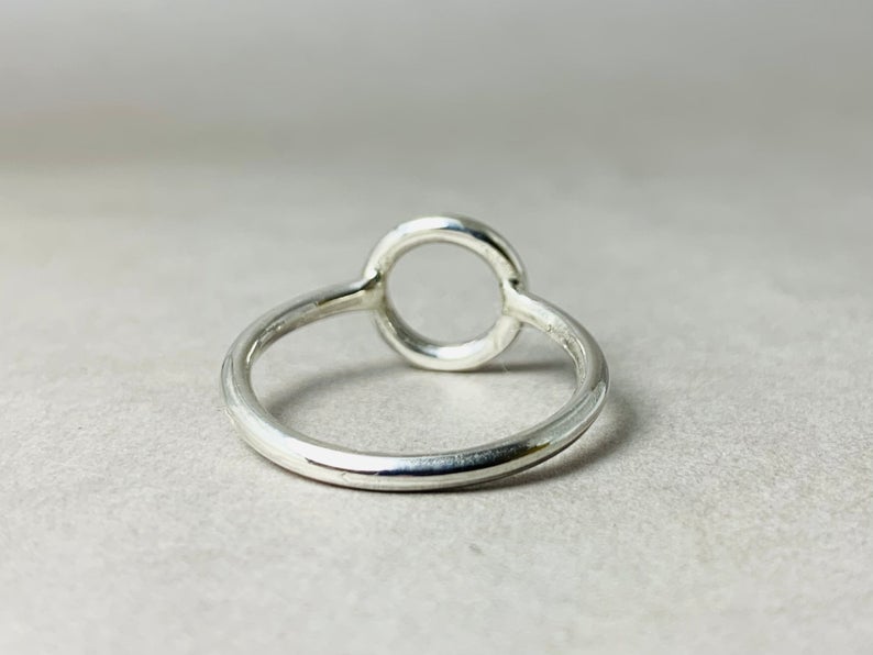Offener Kreis Ring 925er Silberring Stapelring Silber Kreis Minimalistischer Ring Zarter Ring