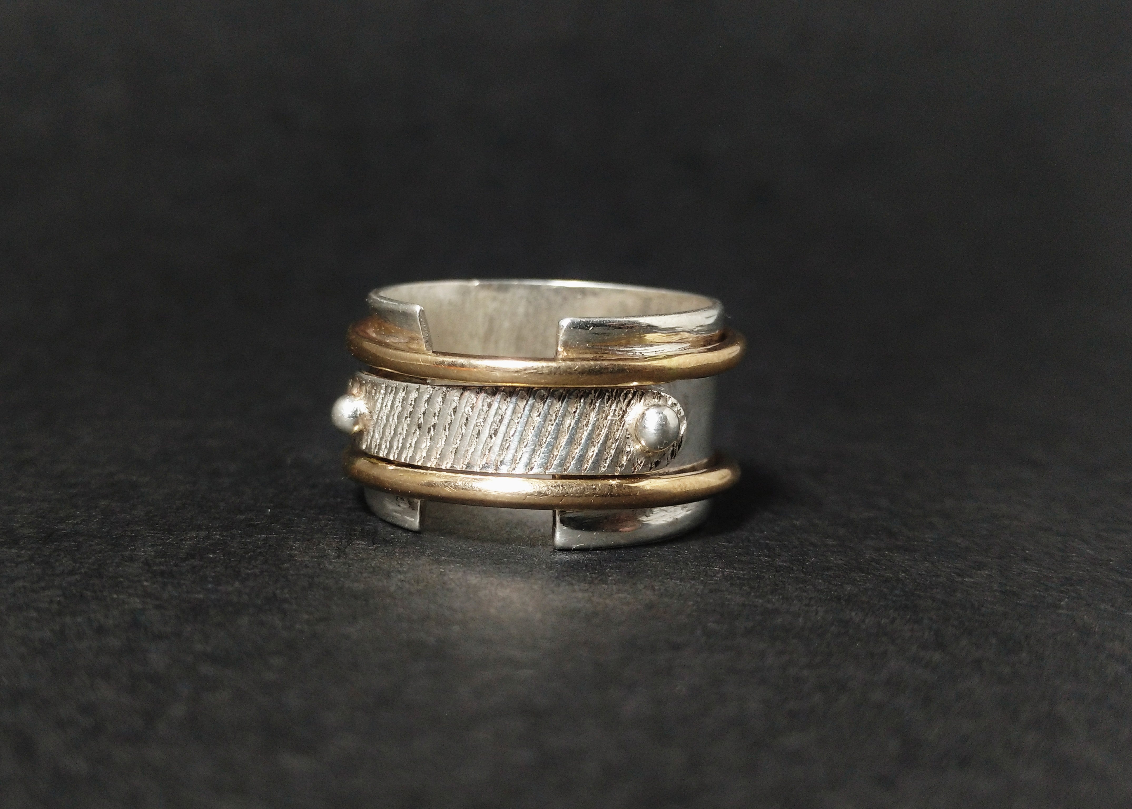 Spinner Ring Antik Silber Bandring 925 Sterling Silber Statement Ring Geschenkring für Sie