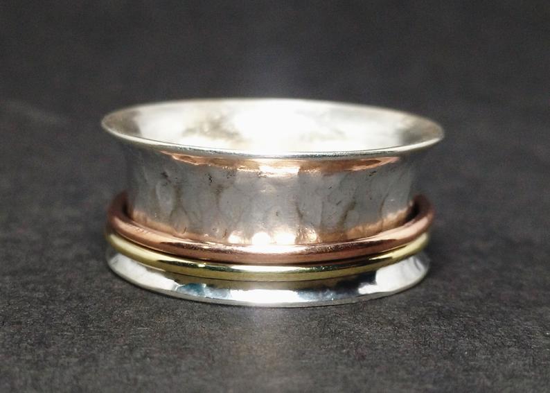 Spinnerring für Damen, 925er Sterlingsilber, Silberring, Meditationsring, Geschenkring für Sie