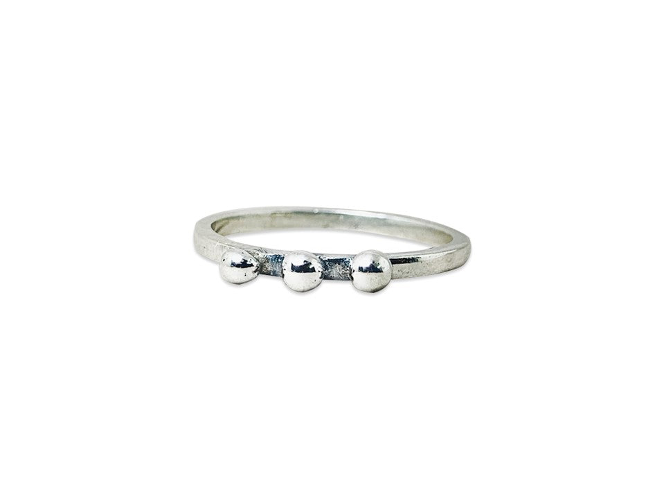 Silberpunktring 925er Silberring Handgemachter Stapelring Charm-Ring Feiner Ring