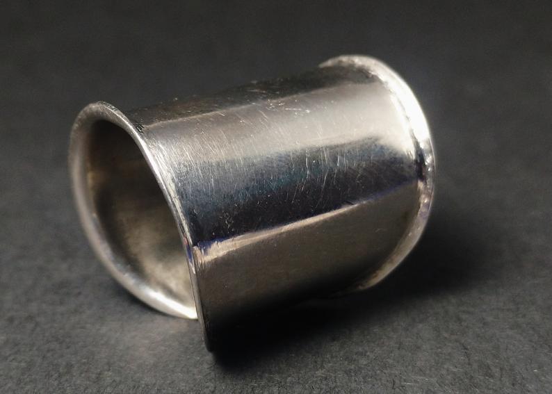 Breiter Bandring Verstellbarer Ring 925 Sterling Silber Handgemachter Schlichter Band Silberring Alltagsring