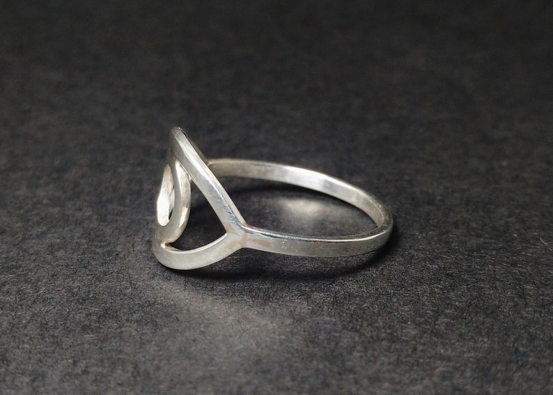 Sterling Silber Augenring Handgemachter Stapelring Zarter Ring Böser Blick Ring Augenschmuck Alltagsring