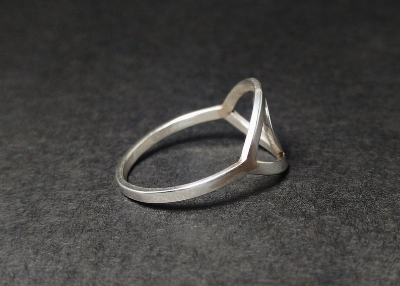 Sterling Silber Augenring Handgemachter Stapelring Zarter Ring Böser Blick Ring Augenschmuck Alltagsring