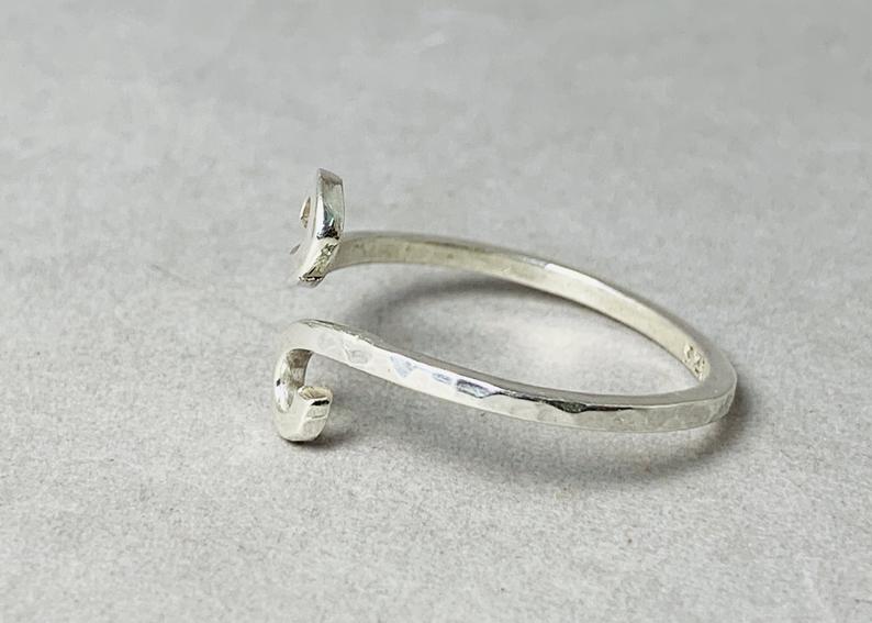 Sterling Silber Spiralring Handgemachter Wirbelring Schlichter Silberring Minimalistischer Boho Ring Geschenk Für Sie