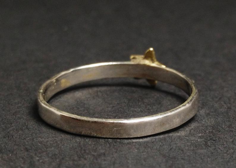 Sterlingsilber-Sternring 925er Sterlingsilber Zierlicher Freundschaftsring Freundin Geschenk Winziger Sternring Stapelring
