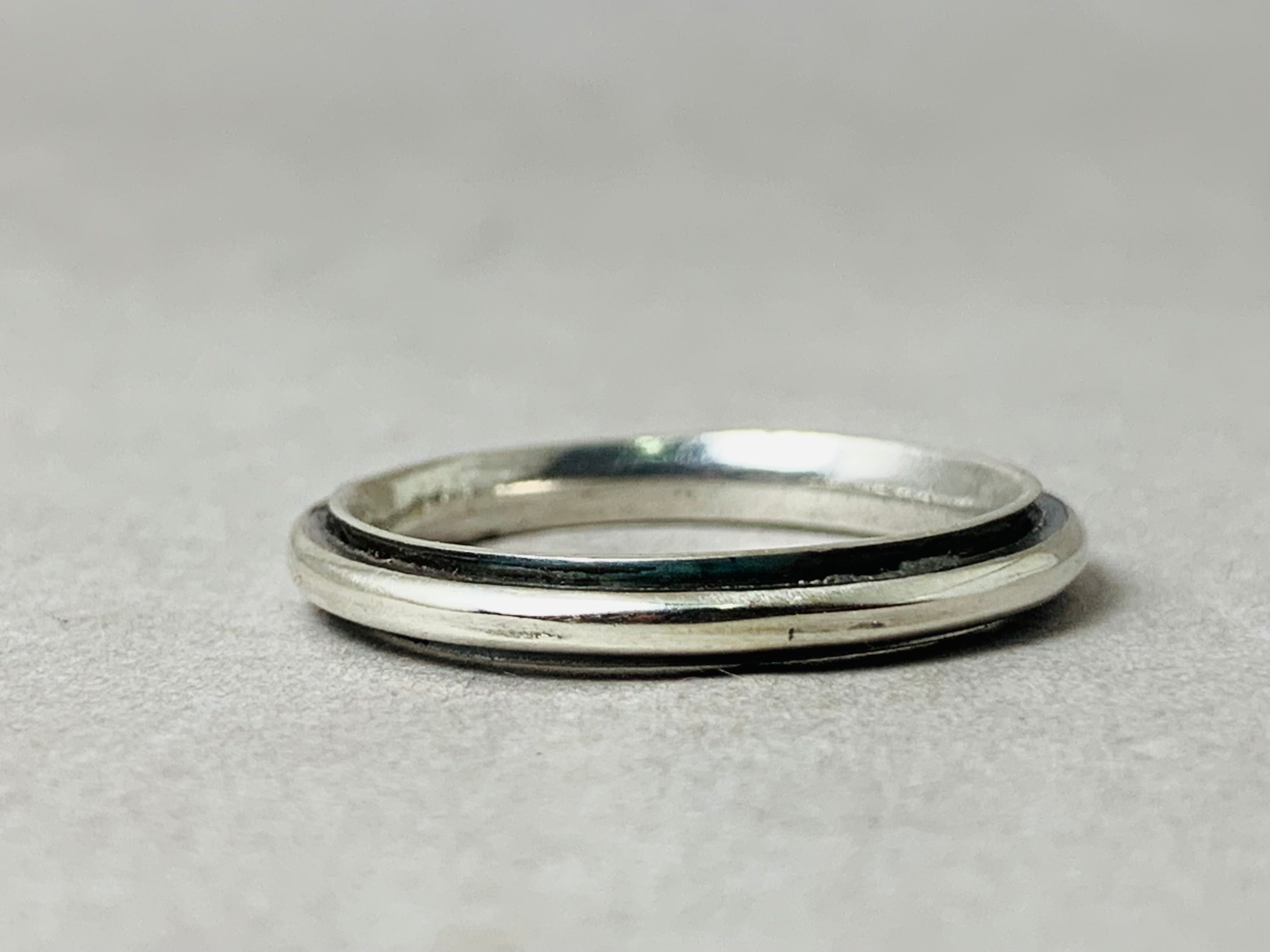 Silber Spinner Ring 925 Sterling Silber Statement Gypsy Spinner Ring Silber Kleiner Band Ring Geschenk für sie